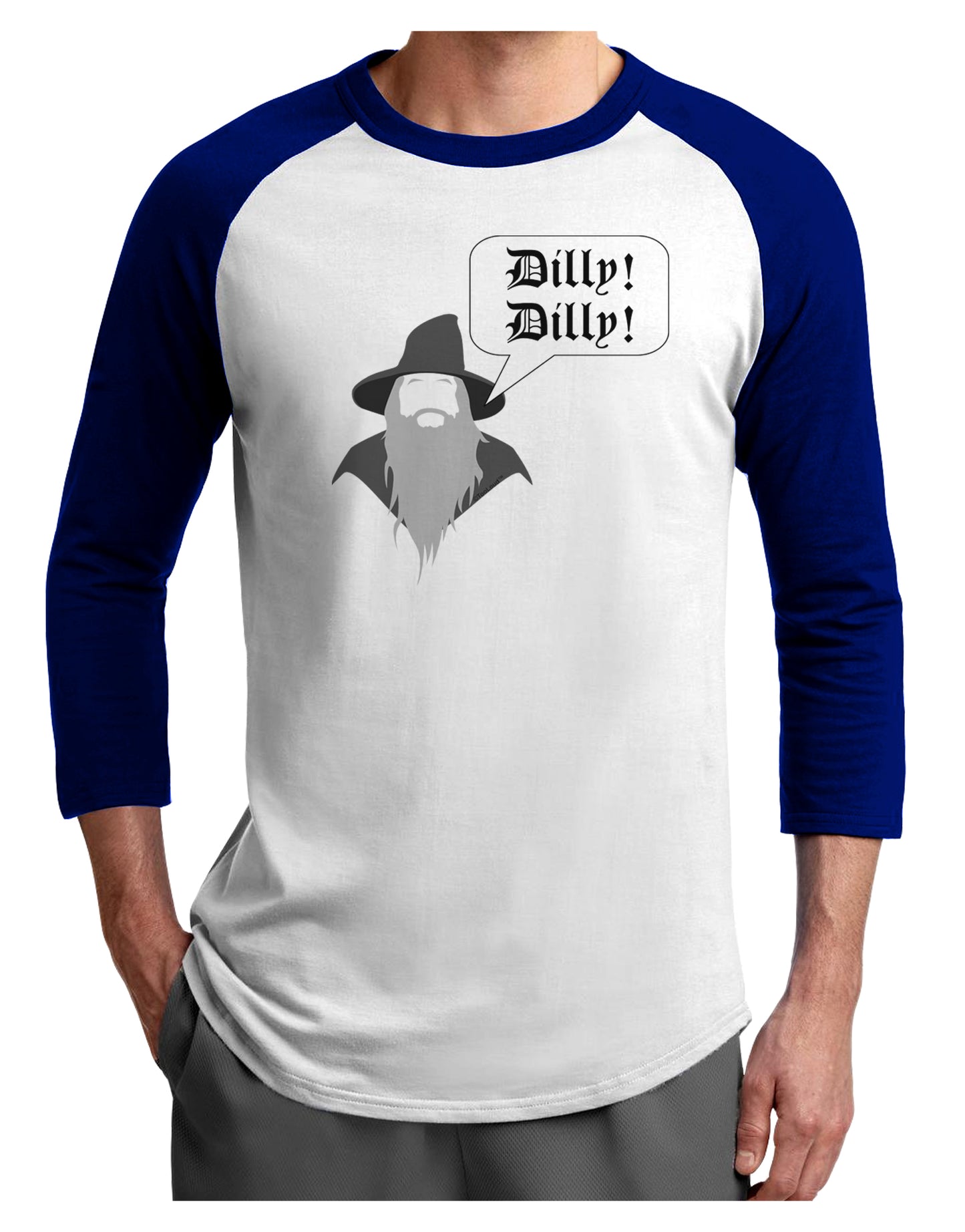 Wizard Dilly Dilly Adult Raglan Shirt by TooLoud-TooLoud-White-Royal-X-Small-Davson Sales