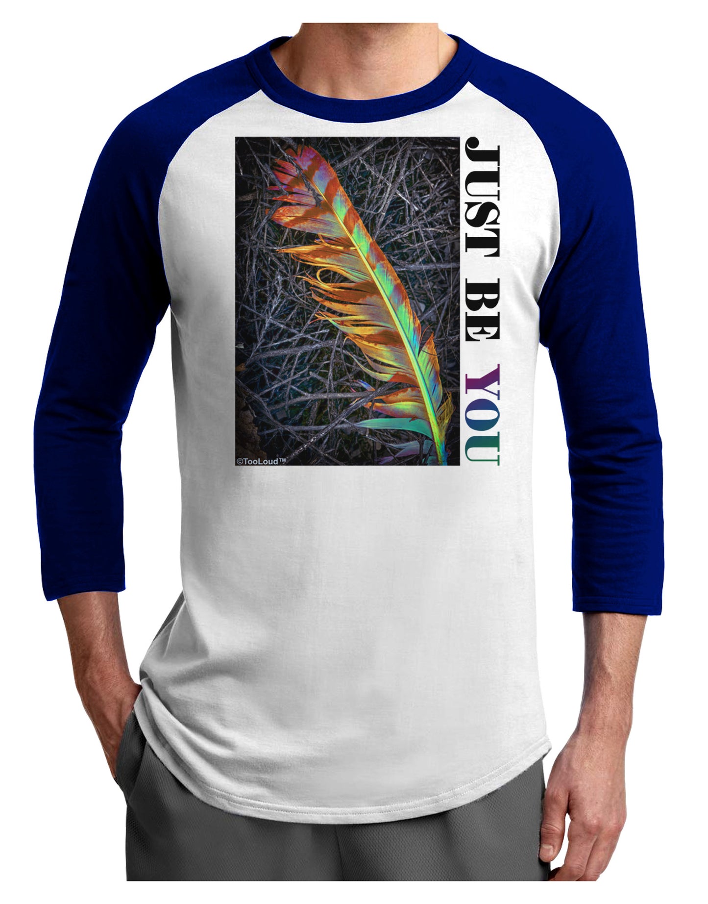 Just Be You - Unique Adult Raglan Shirt-Raglan Shirt-TooLoud-White-Royal-X-Small-Davson Sales
