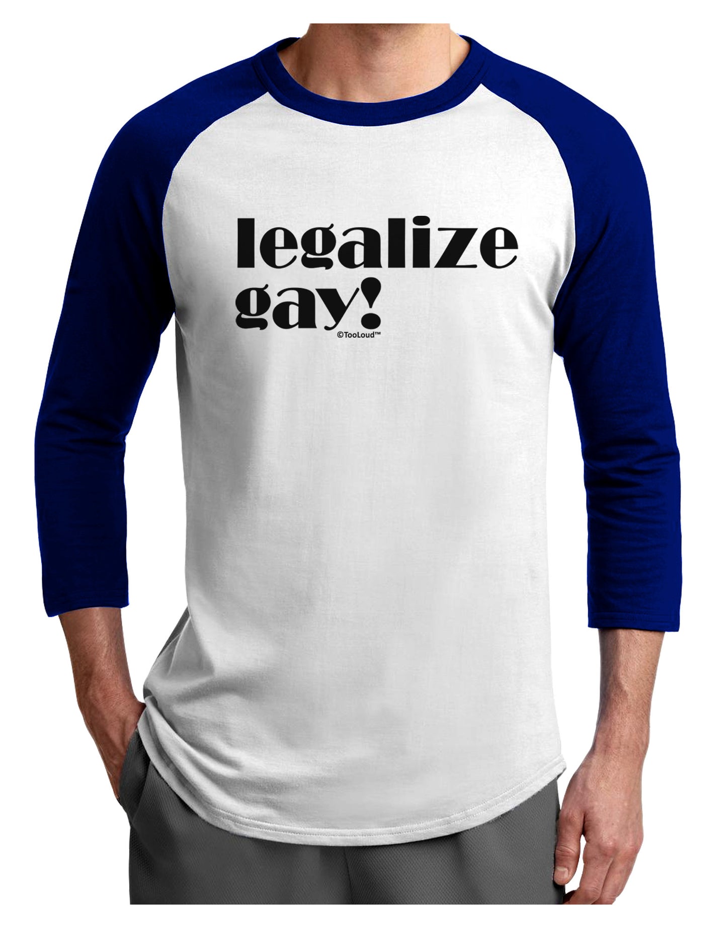 Legalize Gay Adult Raglan Shirt-Raglan Shirt-TooLoud-White-Royal-X-Small-Davson Sales