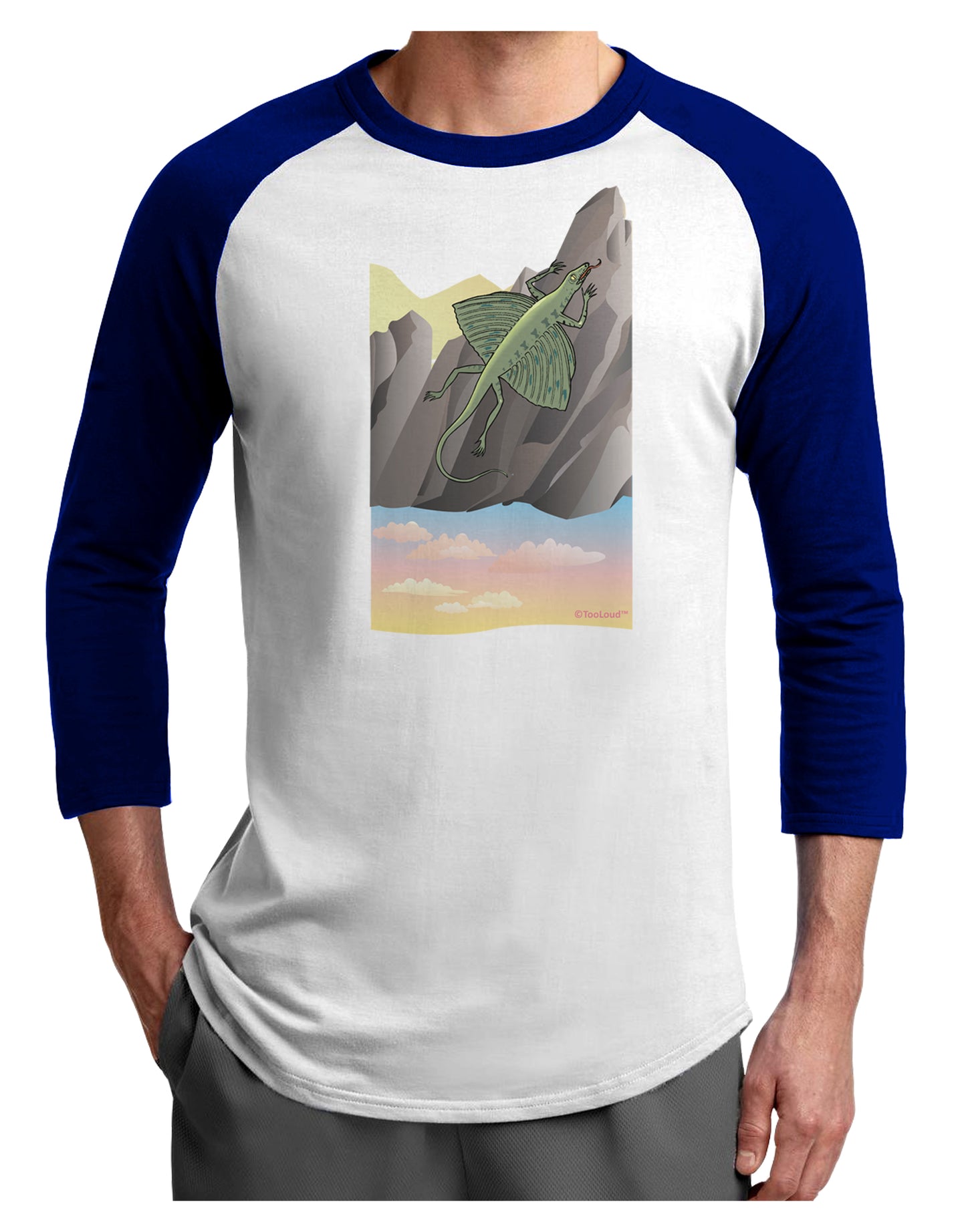 Archaopteryx - Without Name Adult Raglan Shirt by TooLoud-TooLoud-White-Royal-X-Small-Davson Sales