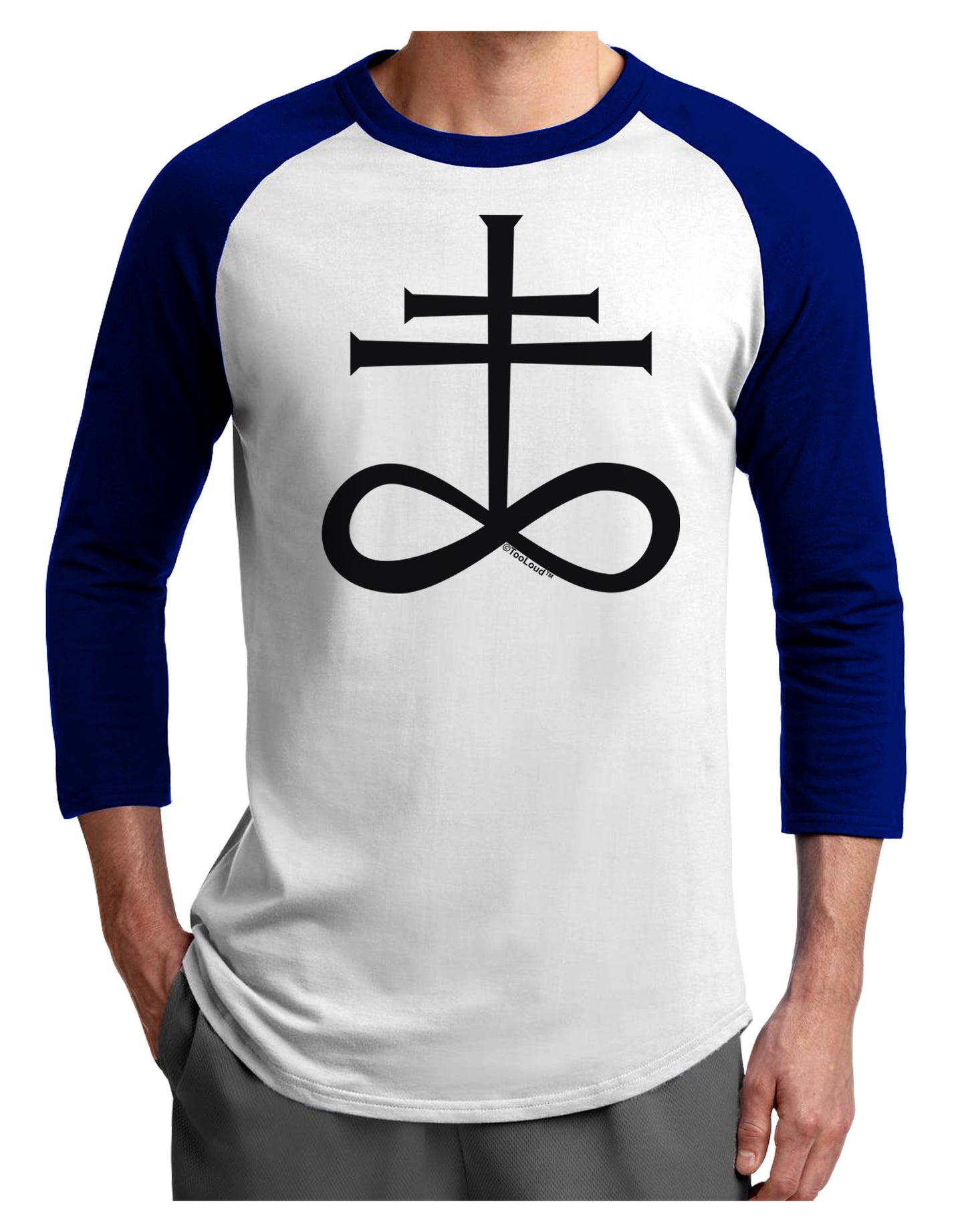 Sulphur Cross Adult Raglan Shirt-Raglan Shirt-TooLoud-White-Royal-X-Small-Davson Sales