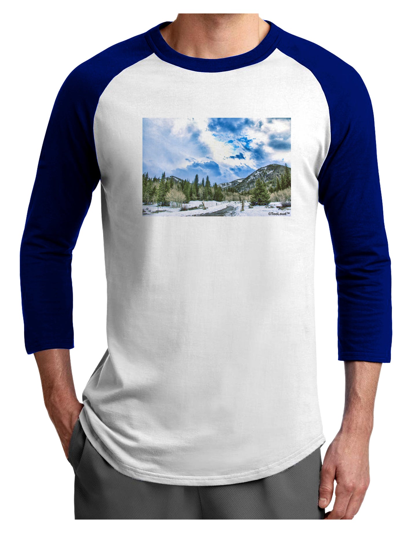 El Dora CO Adult Raglan Shirt-Raglan Shirt-TooLoud-White-Royal-X-Small-Davson Sales