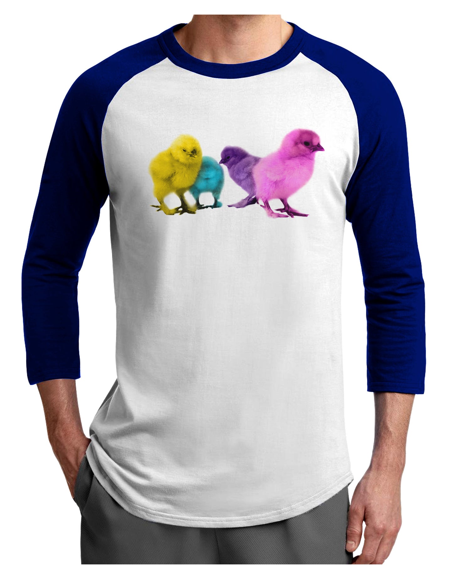 Real Life Peepers Adult Raglan Shirt-Raglan Shirt-TooLoud-White-Royal-X-Small-Davson Sales