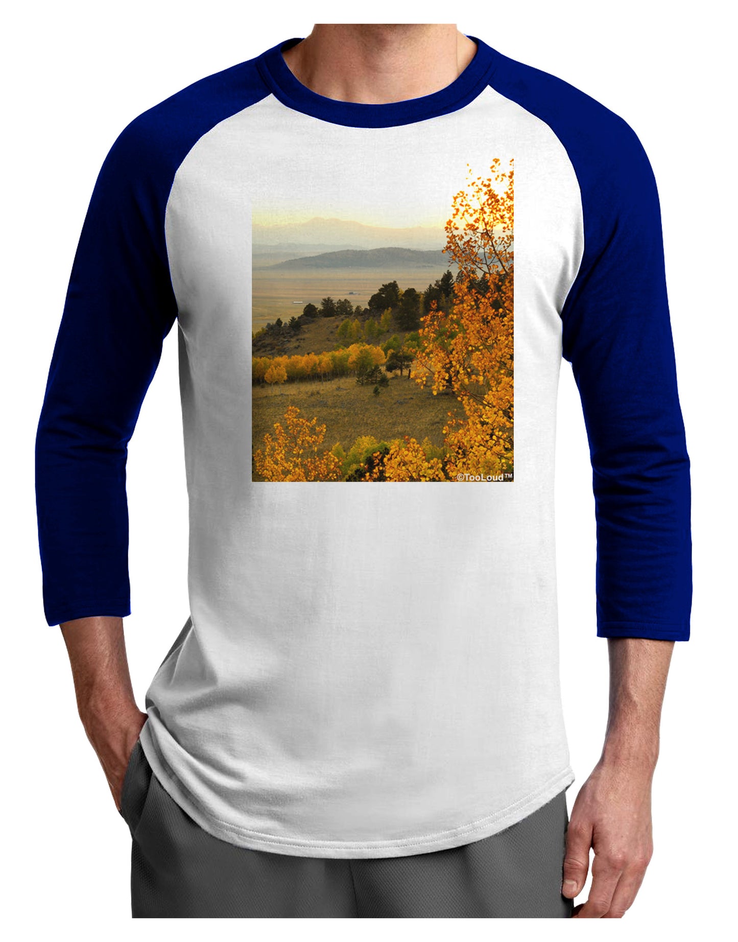 Nature Photography - Gentle Sunrise Adult Raglan Shirt by-Raglan Shirt-TooLoud-White-Royal-X-Small-Davson Sales