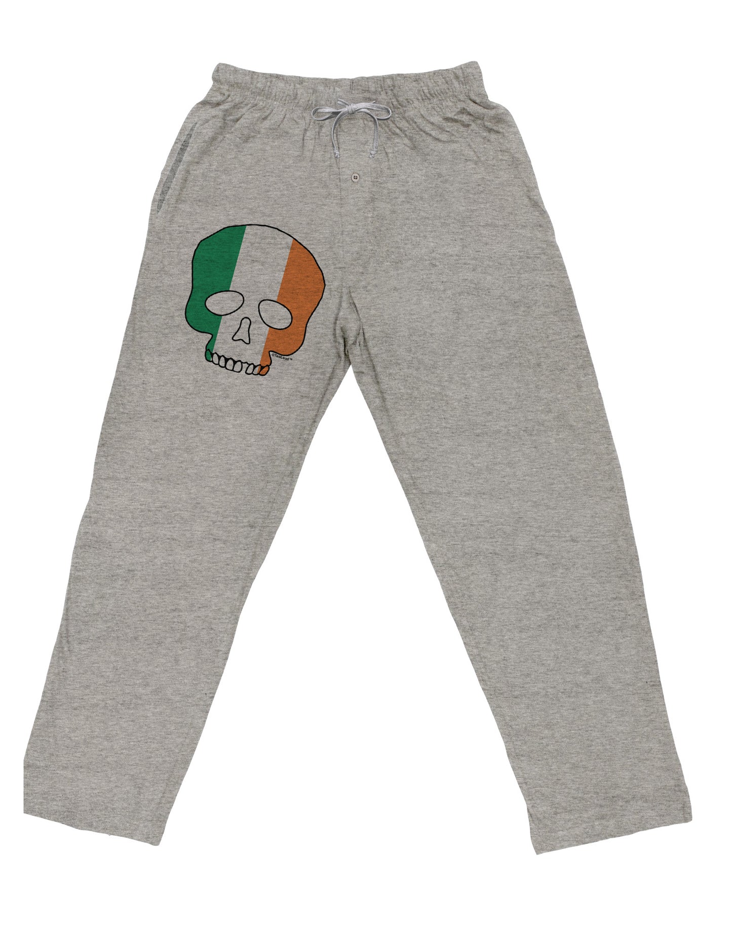 Skull Flag Ireland Adult Loose Fit Lounge Pants-Lounge Pants-TooLoud-Ash-Gray-Small-Davson Sales