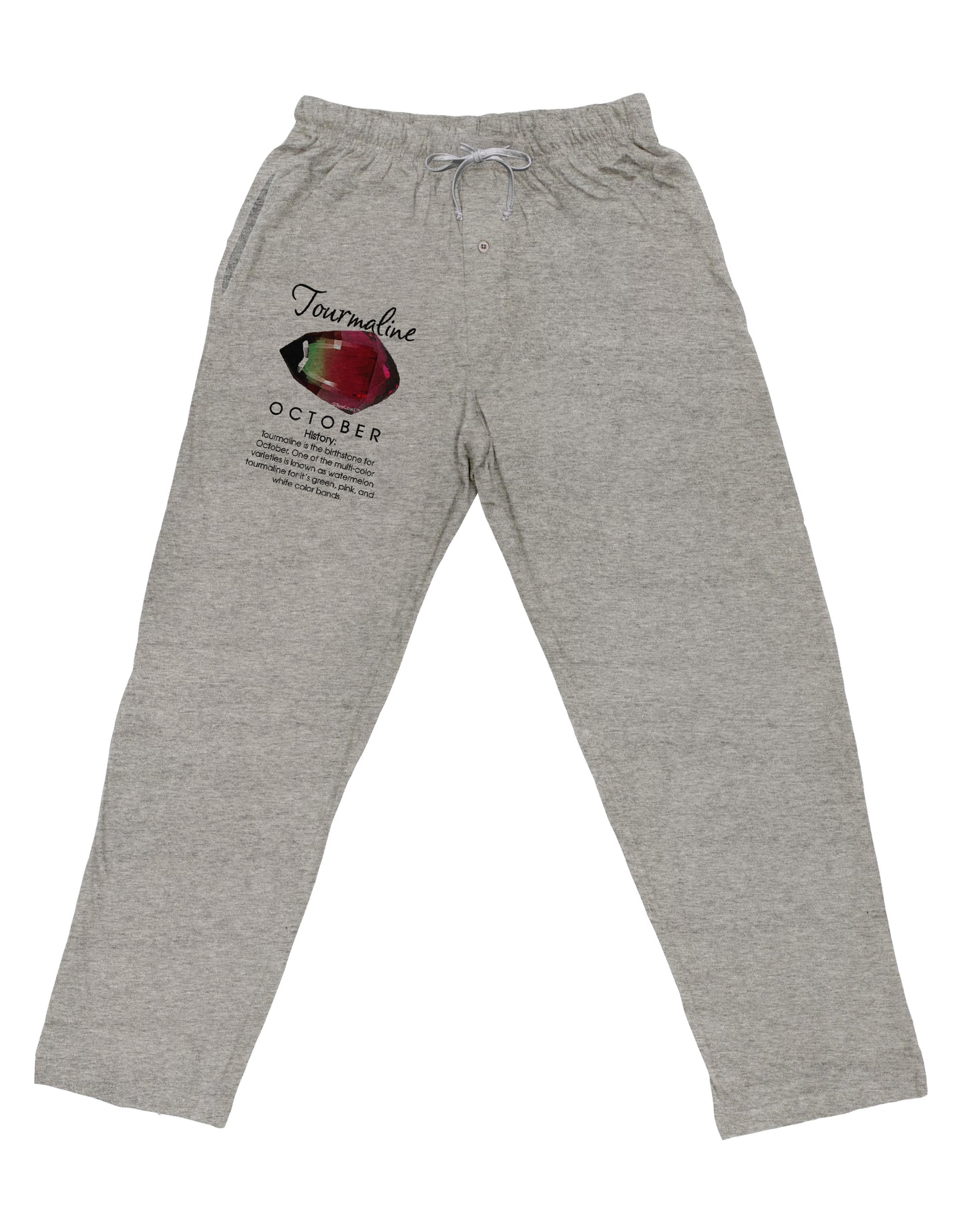 Birthstone Tourmaline Adult Loose Fit Lounge Pants by TooLoud-Lounge Pants-TooLoud-Ash-Gray-Small-Davson Sales