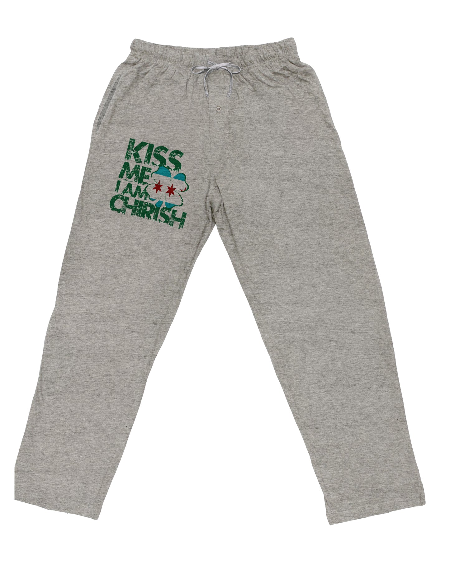 Kiss Me I'm Chirish Adult Loose Fit Lounge Pants by TooLoud-Clothing-TooLoud-Ash-Gray-Small-Davson Sales