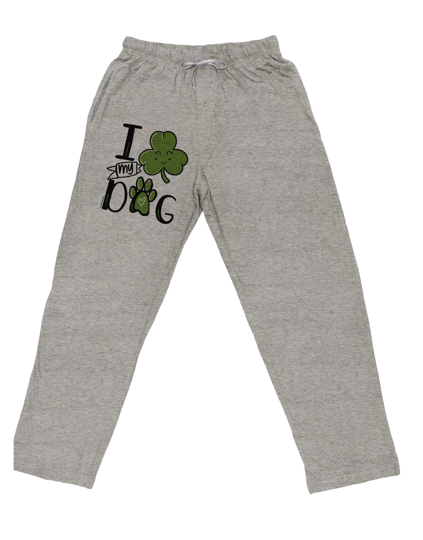 TooLoud I Shamrock my Dog Adult Loose Fit Lounge Pants-Lounge Pants-TooLoud-Ash-Gray-Small-Davson Sales