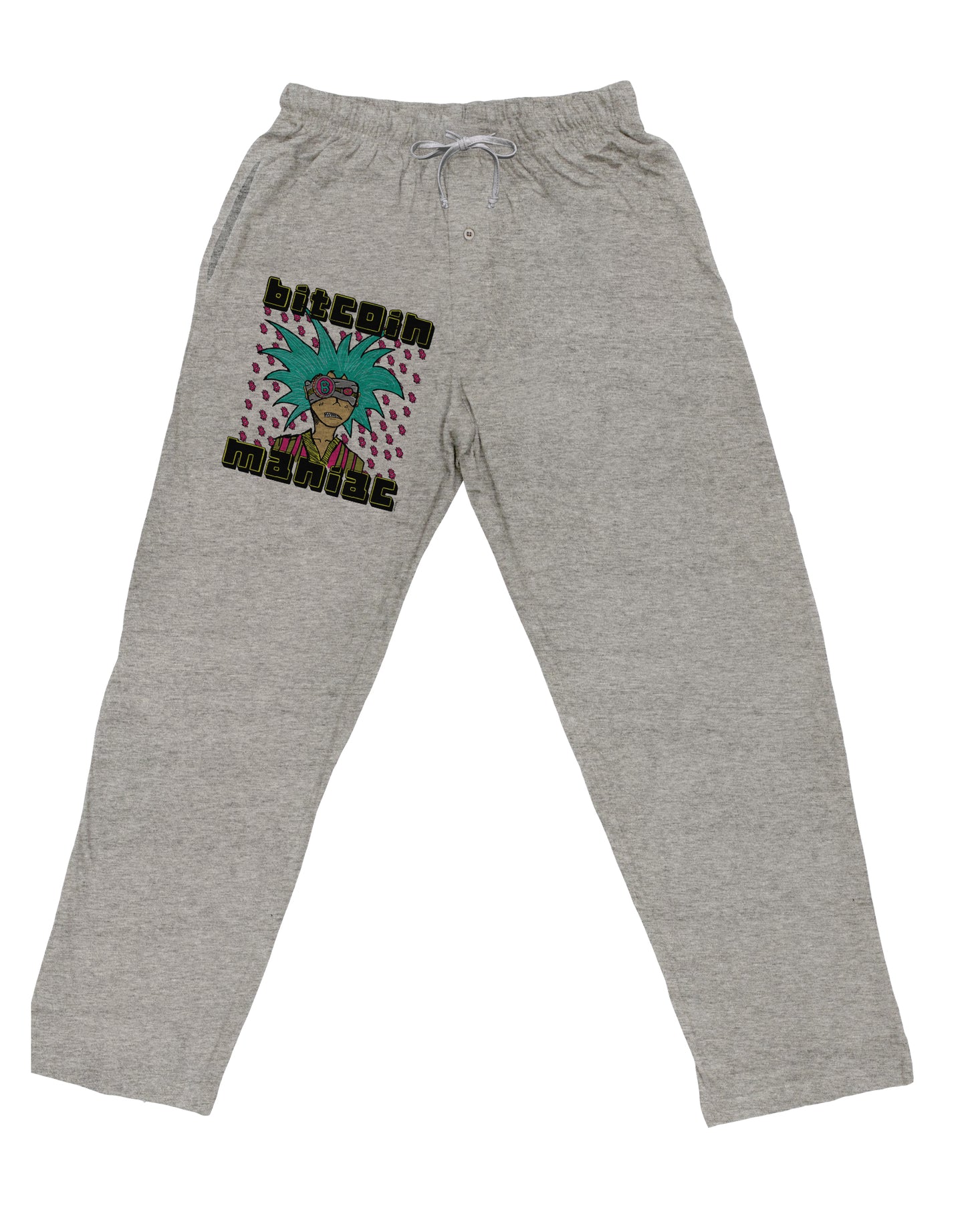 TooLoud Bitcoin Maniac Crypto Adult Loose Fit Lounge Pants-Lounge Pants-TooLoud-Ash-Gray-Small-Davson Sales
