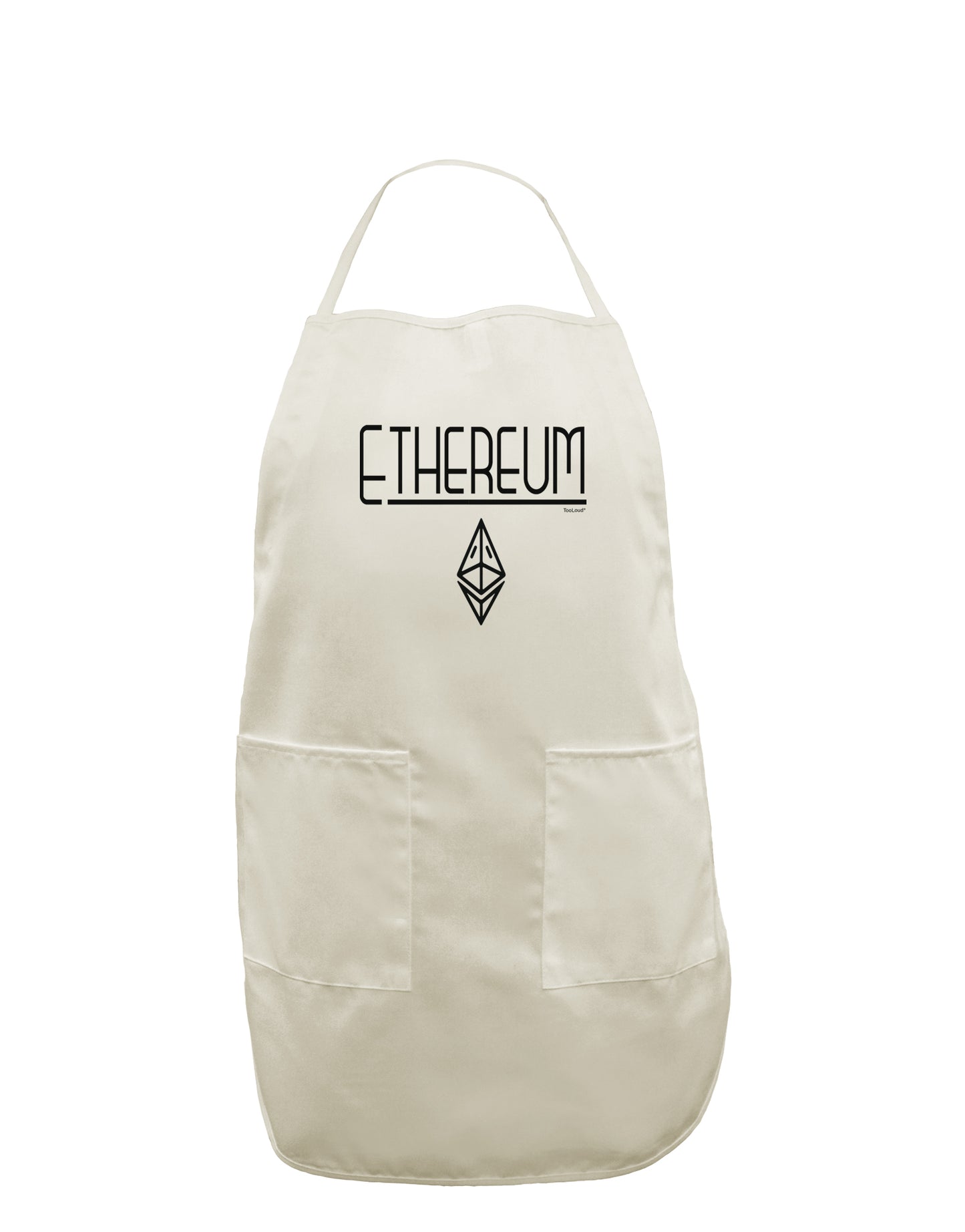 TooLoud Ethereum with logo White Plus Size Apron-Bib Apron-TooLoud-Davson Sales