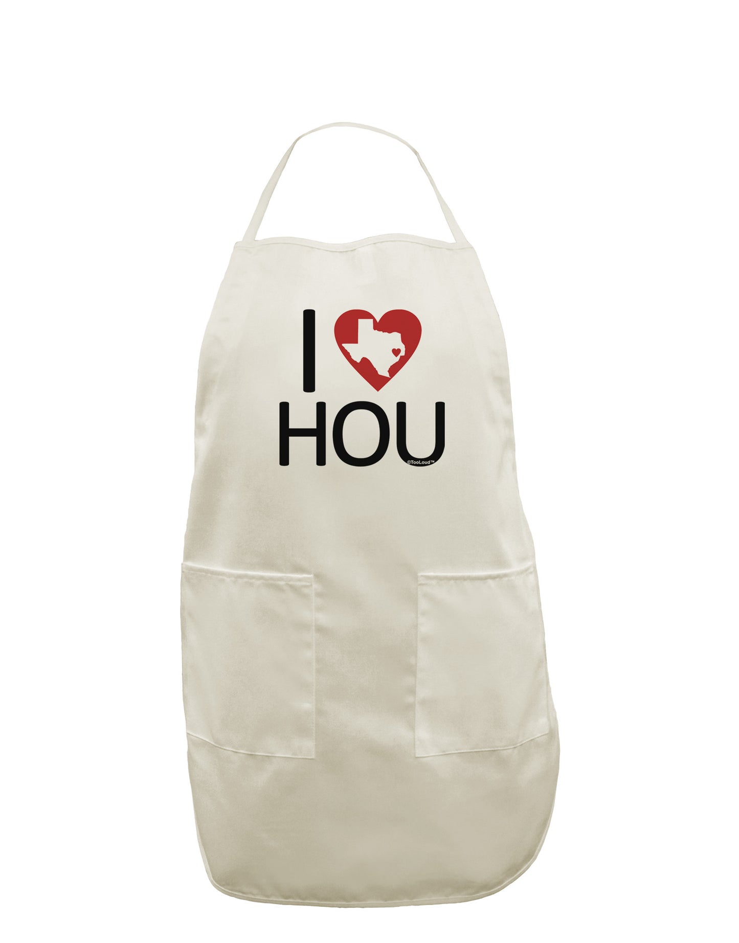 I Heart Houston White Plus Size Apron-Bib Apron-TooLoud-White-OSFM-PlusSize-Davson Sales
