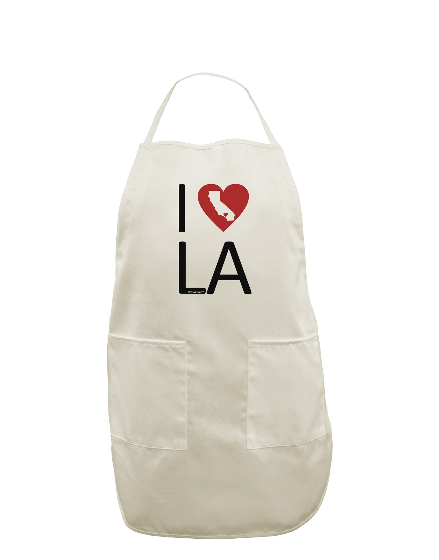 I Heart Los Angeles White Plus Size Apron-Bib Apron-TooLoud-White-OSFM-PlusSize-Davson Sales