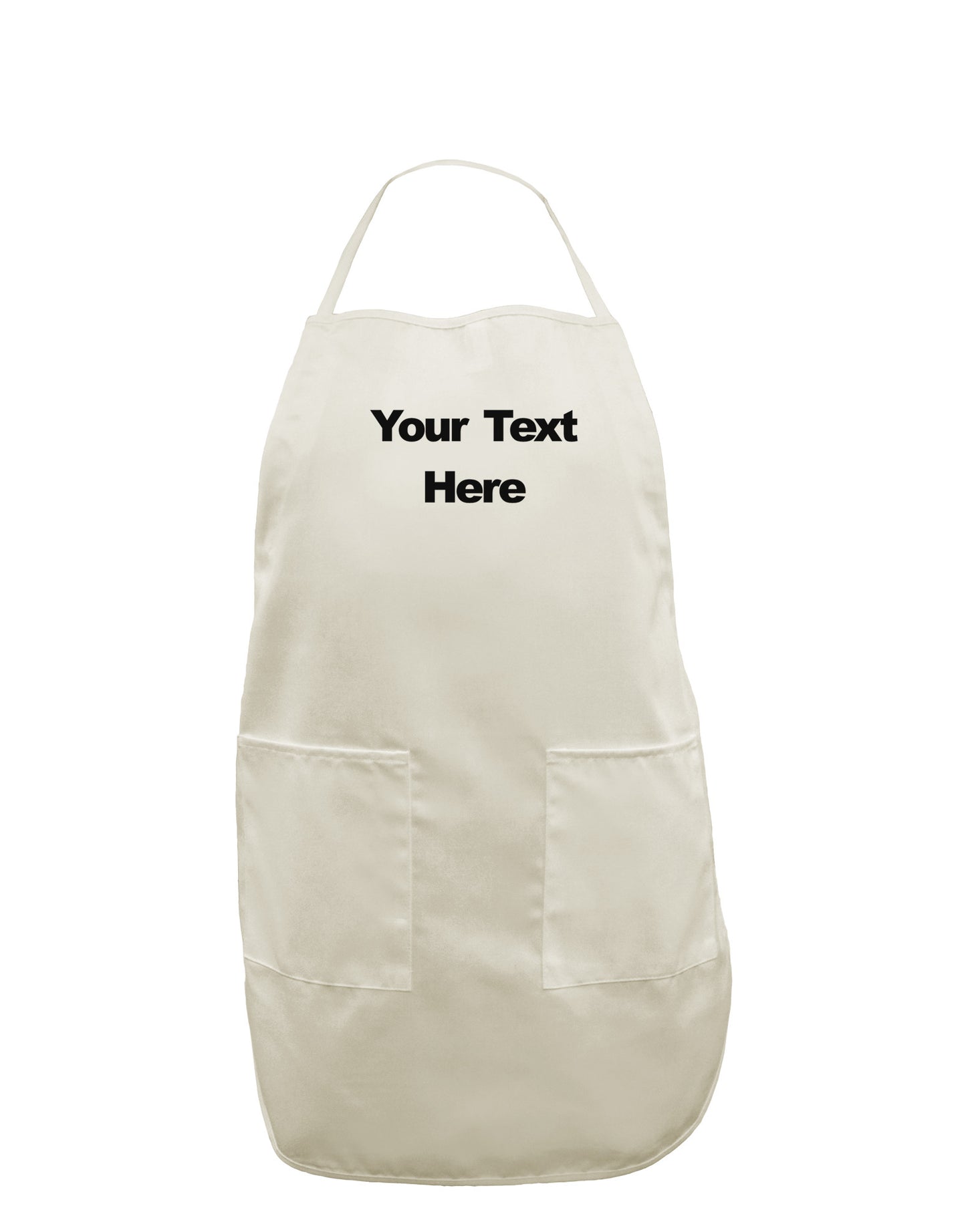 Enter Your Own Words Customized Text White Plus Size Apron-Bib Apron-TooLoud-White-OSFM-PlusSize-Davson Sales