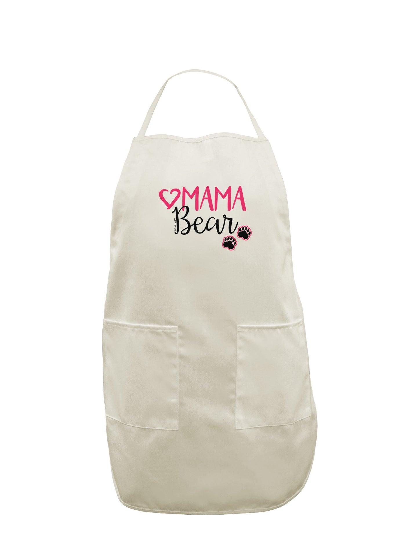 Mama Bear Paws White Plus Size Apron-Bib Apron-TooLoud-White-OSFM-PlusSize-Davson Sales