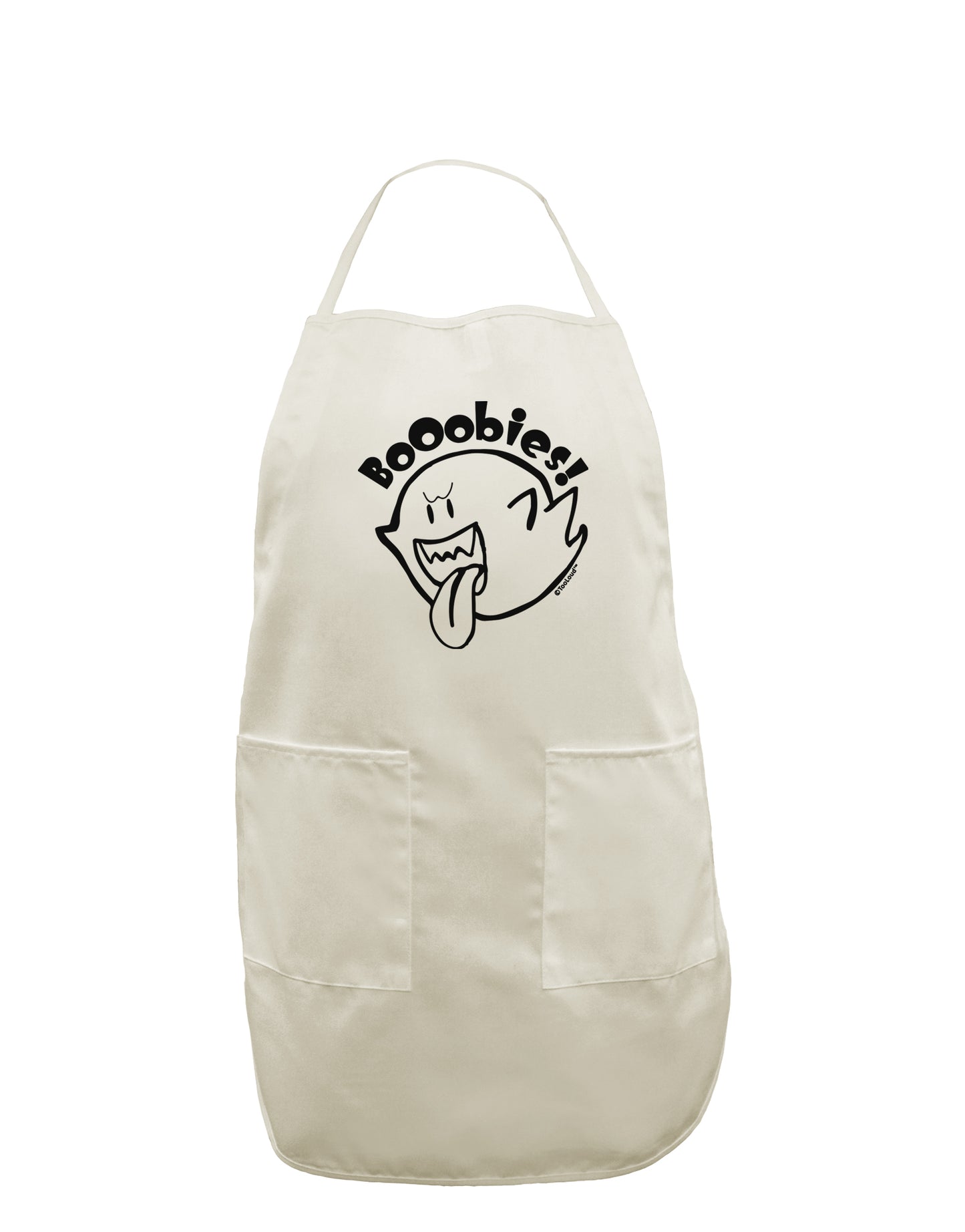 TooLoud Booobies White Plus Size Apron-Bib Apron-TooLoud-Davson Sales