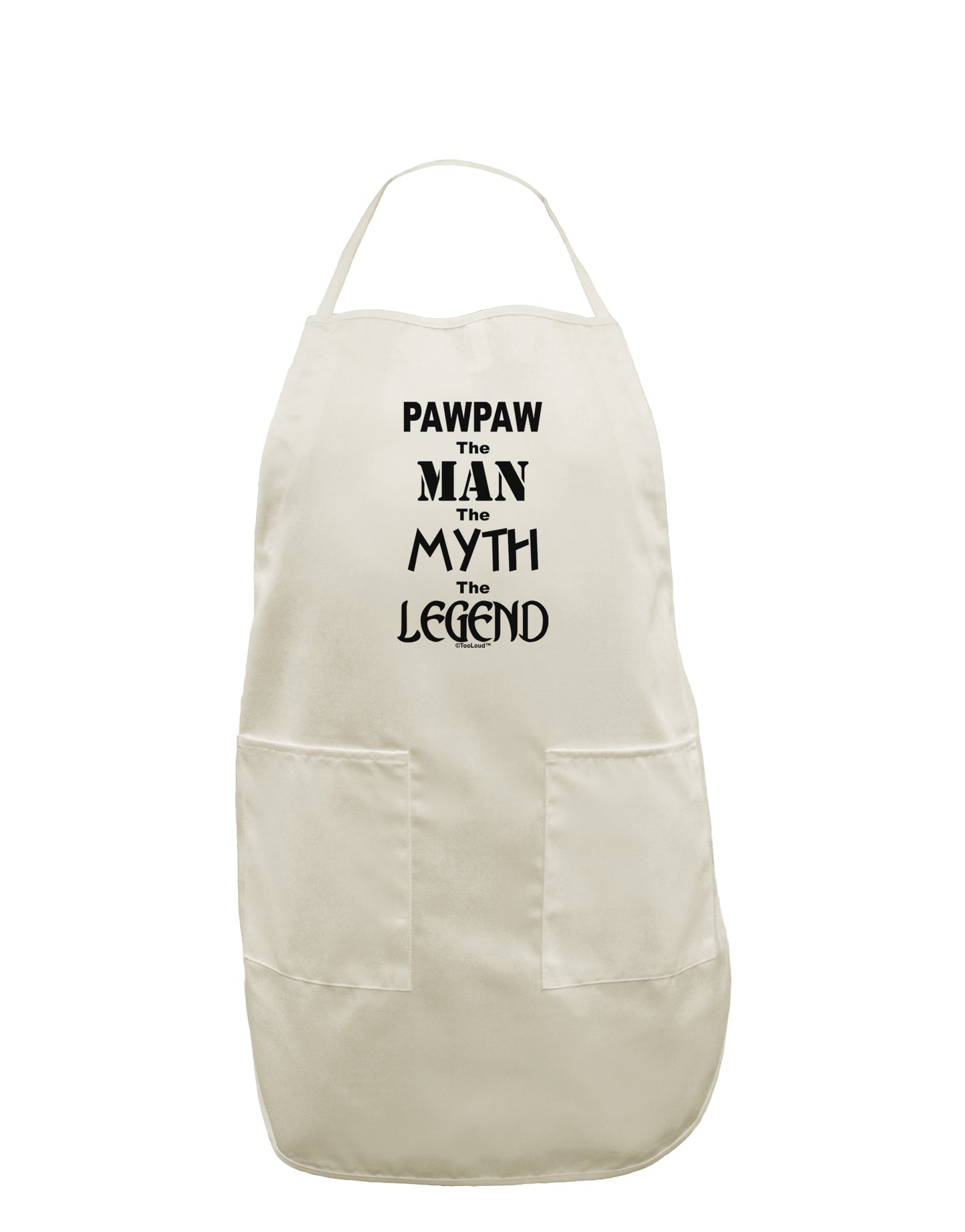 Pawpaw The Man The Myth The Legend White Plus Size Apron by TooLoud-Bib Apron-TooLoud-White-OSFM-PlusSize-Davson Sales