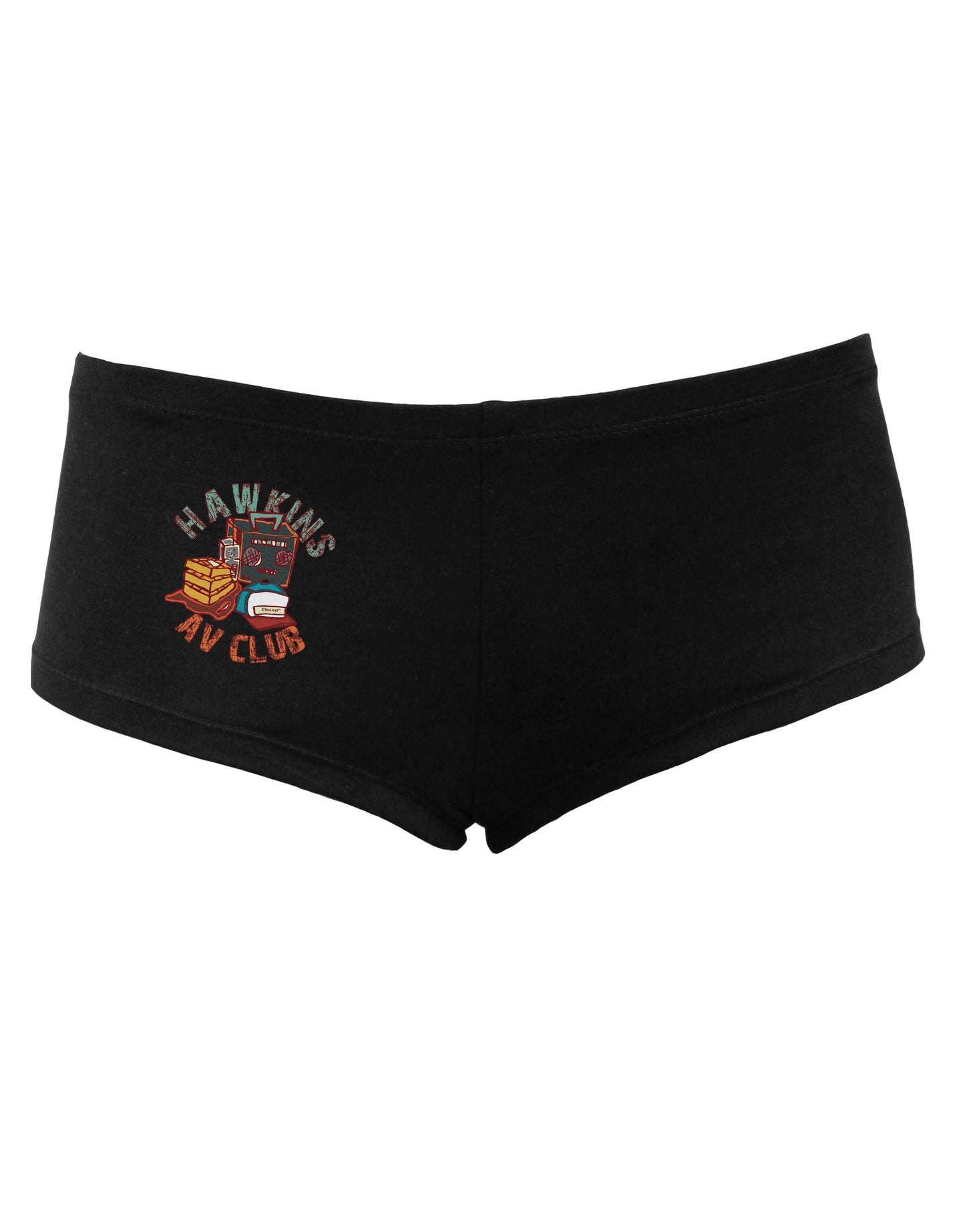 TooLoud Hawkins AV Club Womens Dark Boyshorts-Boyshorts-TooLoud-Black-Small-Davson Sales