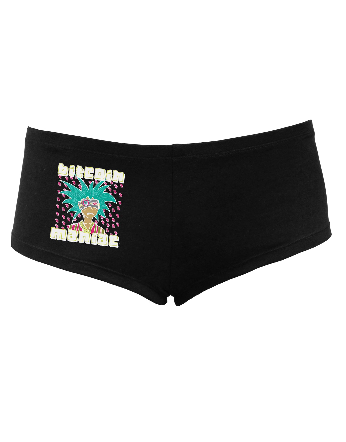 TooLoud Bitcoin Maniac Crypto Womens Boyshorts-Boyshorts-TooLoud-Black-Small-Davson Sales