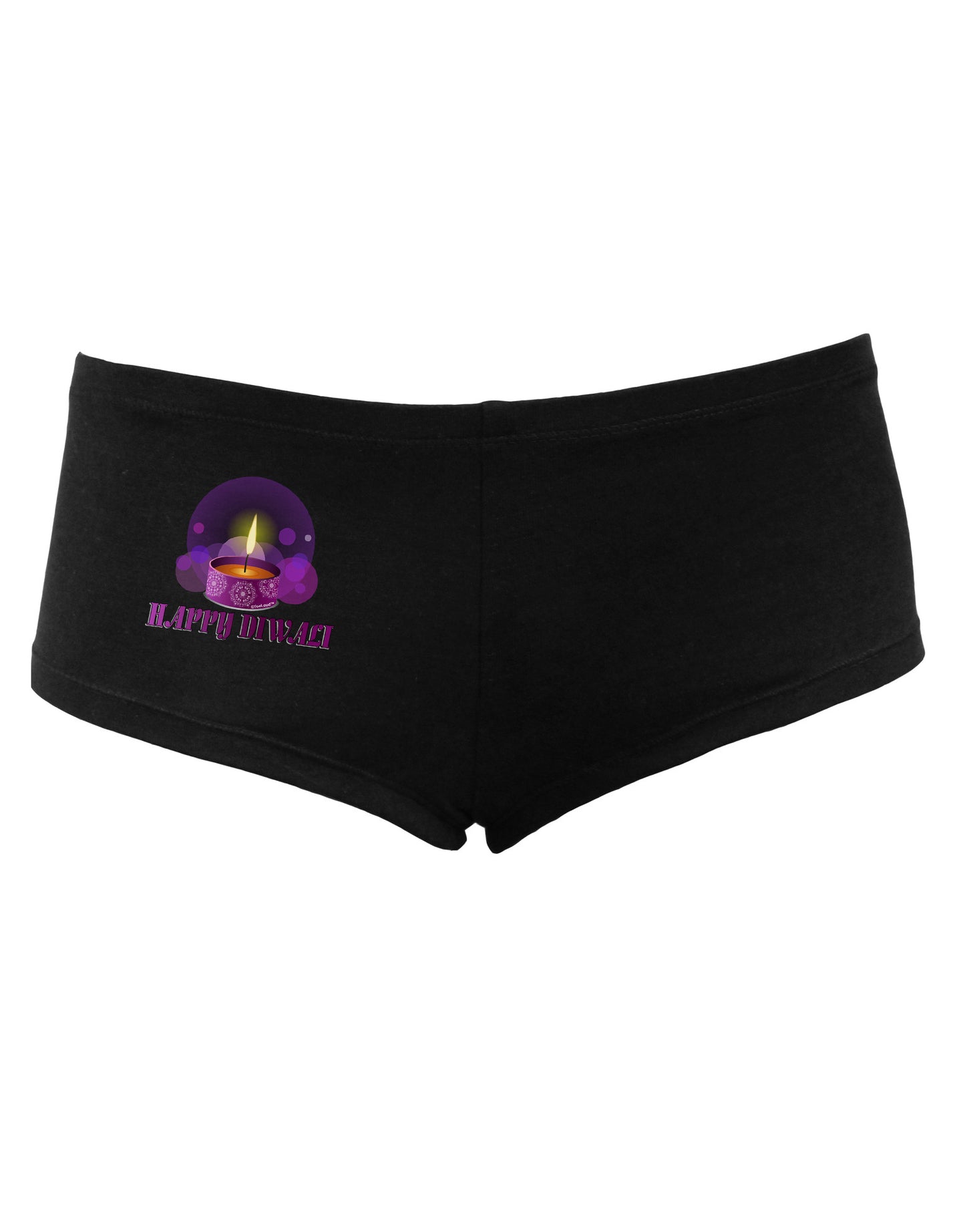 Happy Diwali Purple Candle Women's Dark Boyshorts by TooLoud-Boyshorts-TooLoud-Black-Small-Davson Sales