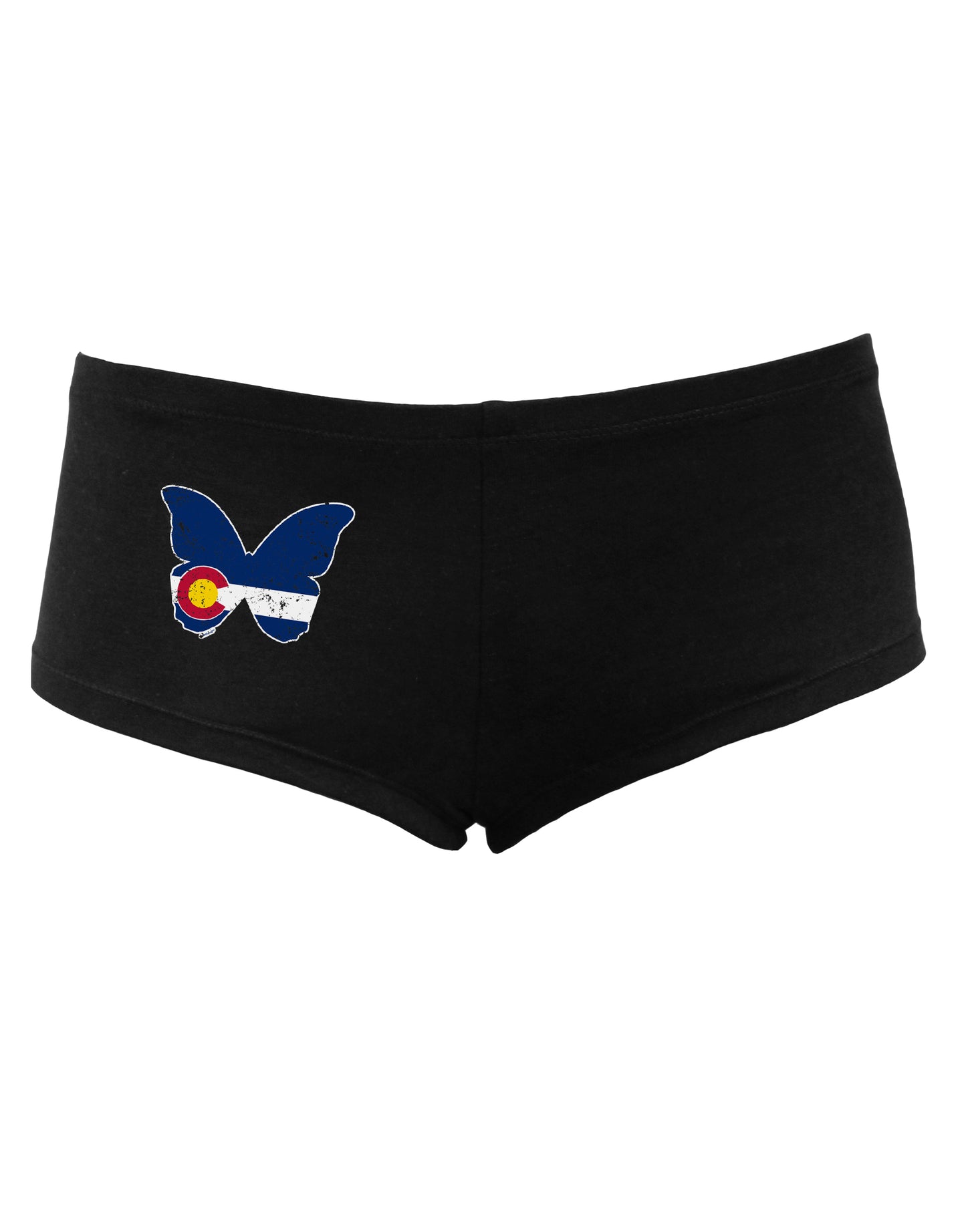 TooLoud Grunge Colorado Butterfly Flag Womens Boyshorts-Boyshorts-TooLoud-Black-Small-Davson Sales