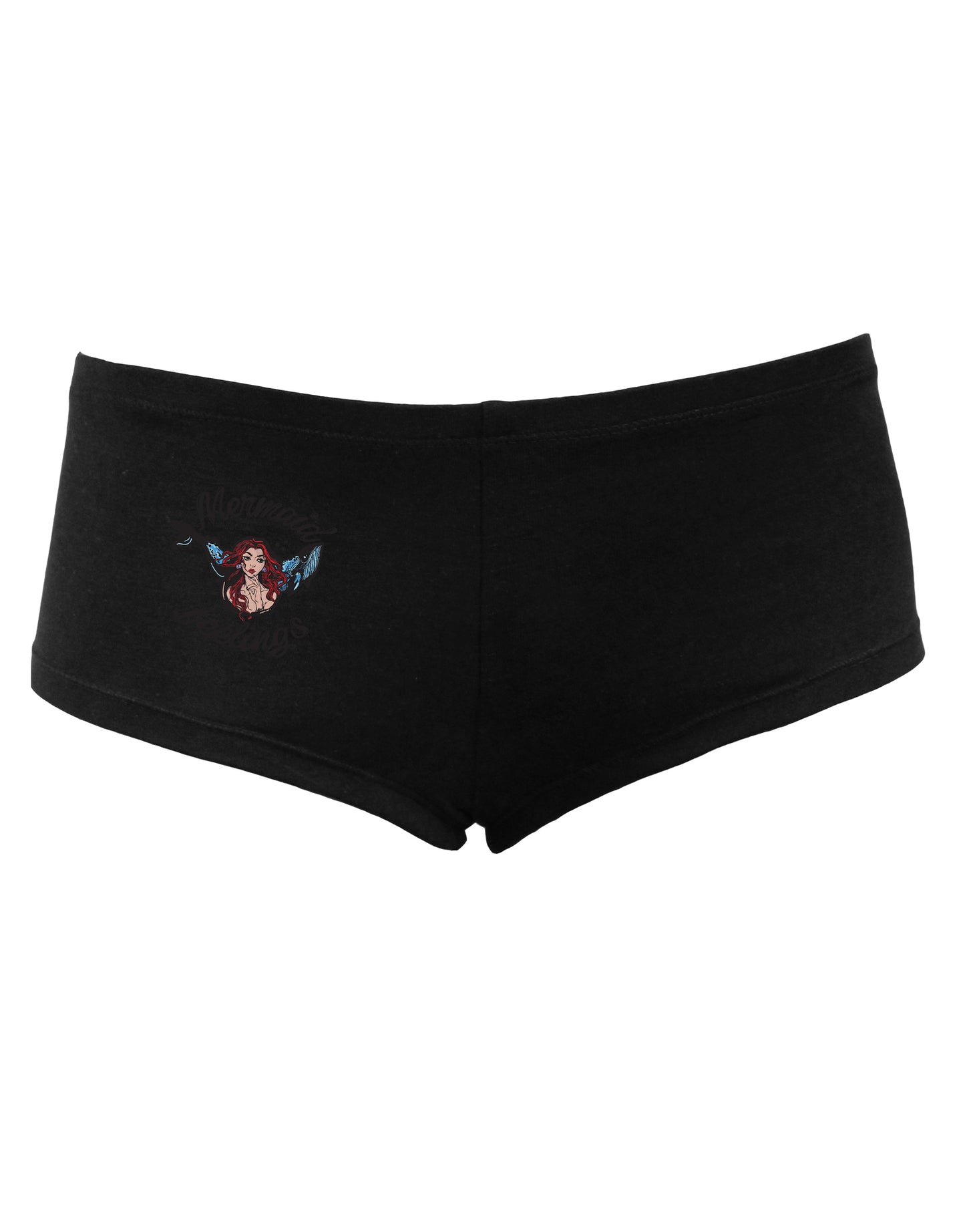 TooLoud Mermaid Feelings Womens Dark Boyshorts-Boyshorts-TooLoud-Black-Small-Davson Sales
