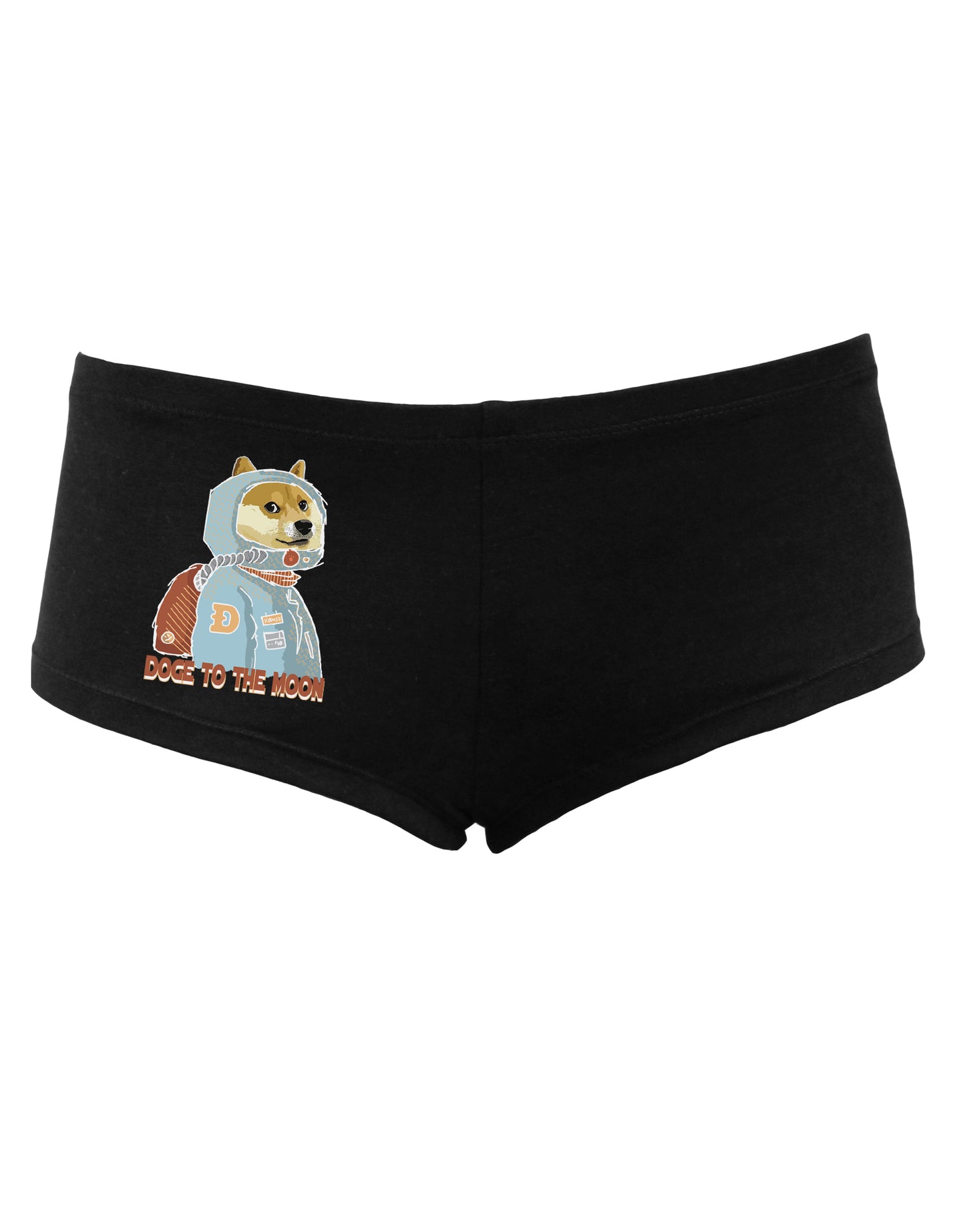 TooLoud Doge to the Moon Womens Boyshorts-Boyshorts-TooLoud-Black-Small-Davson Sales