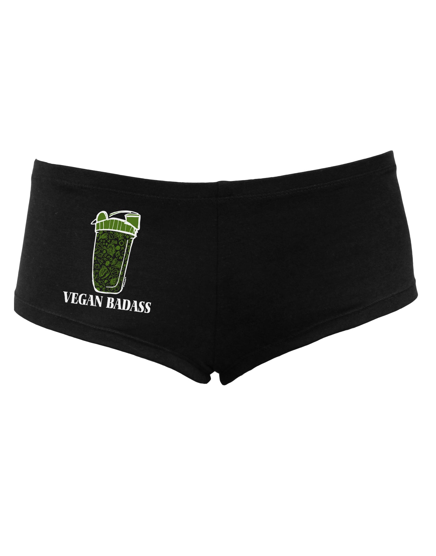 TooLoud Vegan Badass Blender Bottle Womens Boyshorts-Boyshorts-TooLoud-Black-Small-Davson Sales