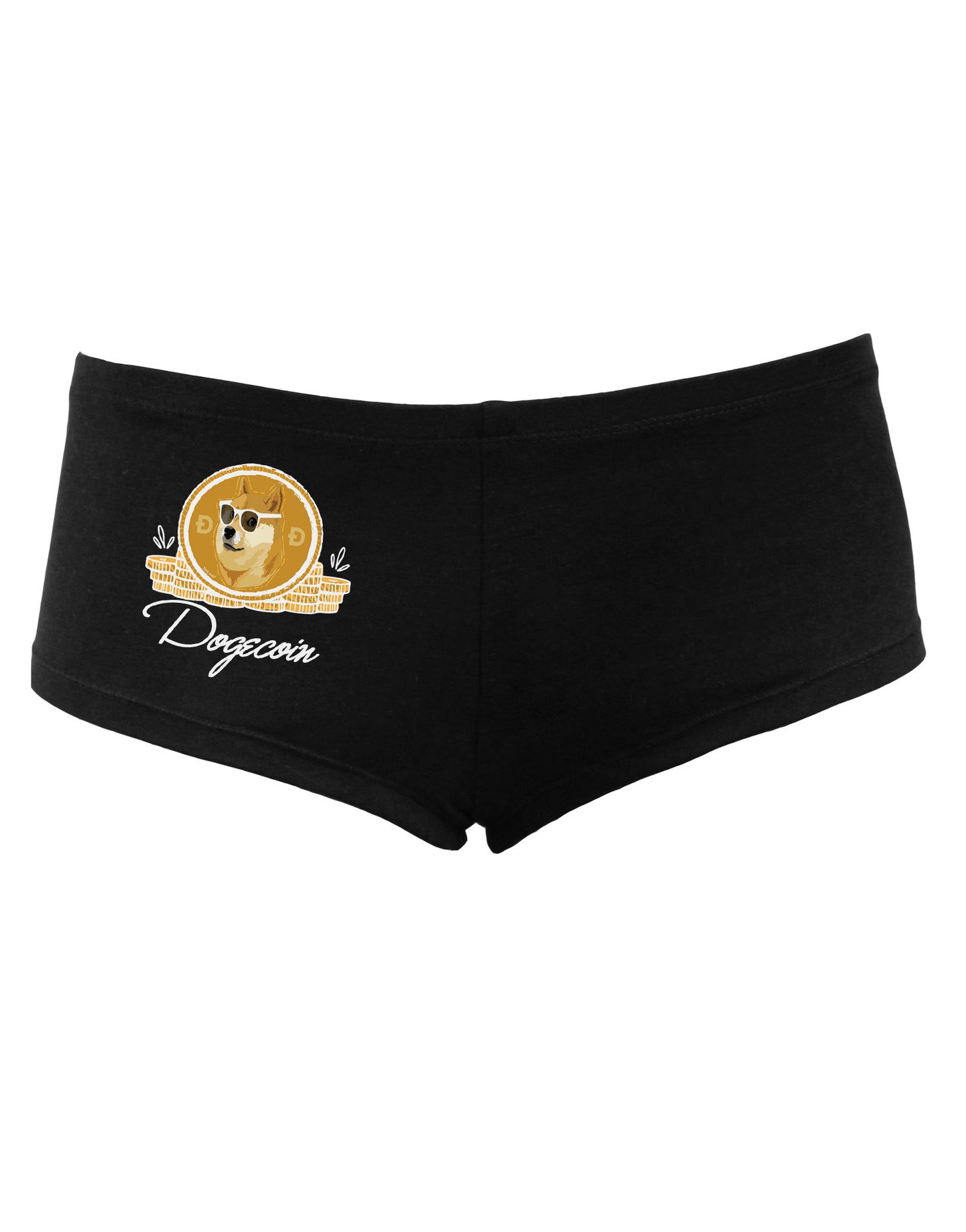 TooLoud Doge Coins Womens Boyshorts-Boyshorts-TooLoud-Black-Small-Davson Sales