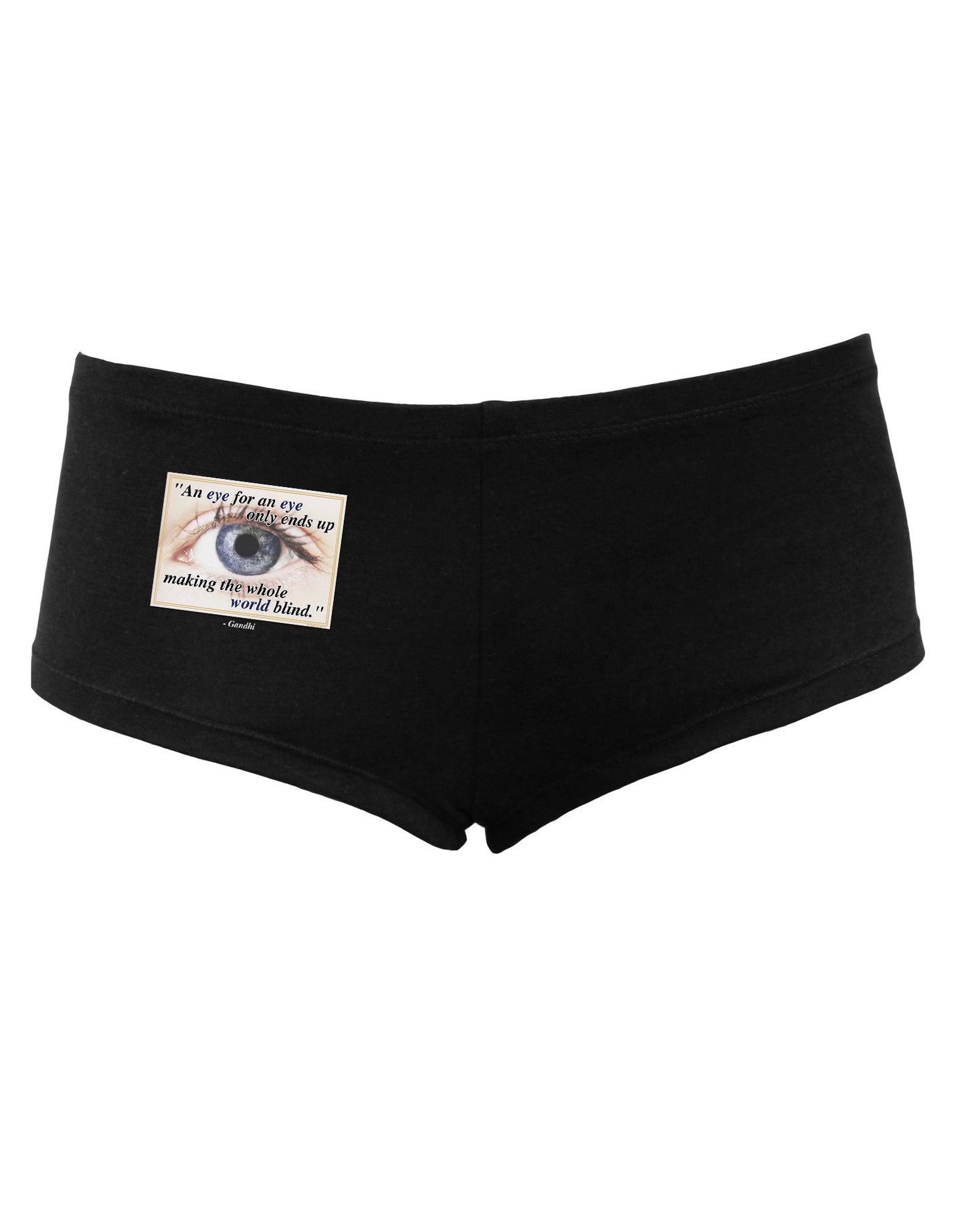 Eye For An Eye Gandhi Women's Dark Boyshorts by TooLoud-Boyshorts-TooLoud-Black-Small-Davson Sales