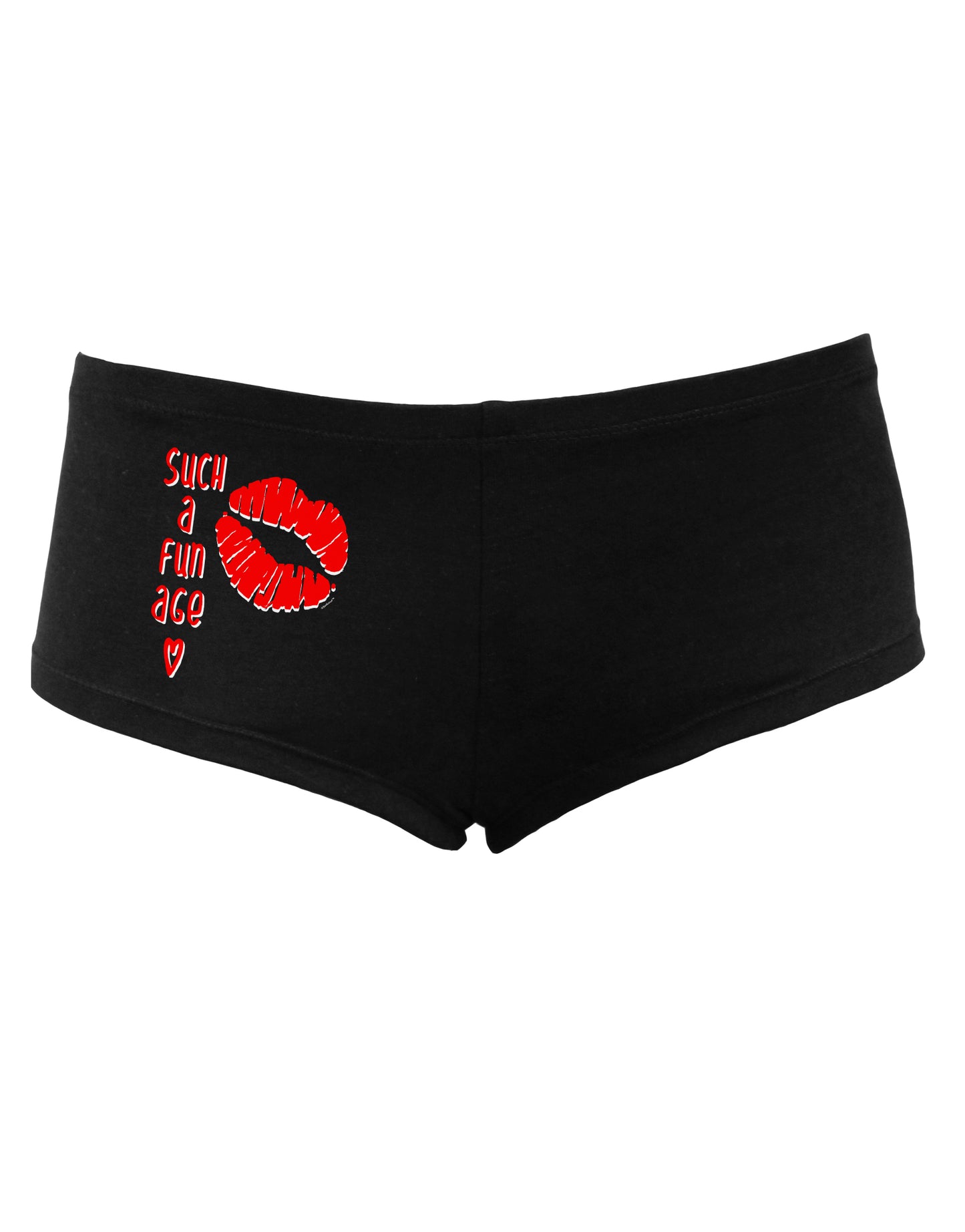 TooLoud Such a Fun Age Kiss Lips Womens Boyshorts-Boyshorts-TooLoud-Black-Small-Davson Sales