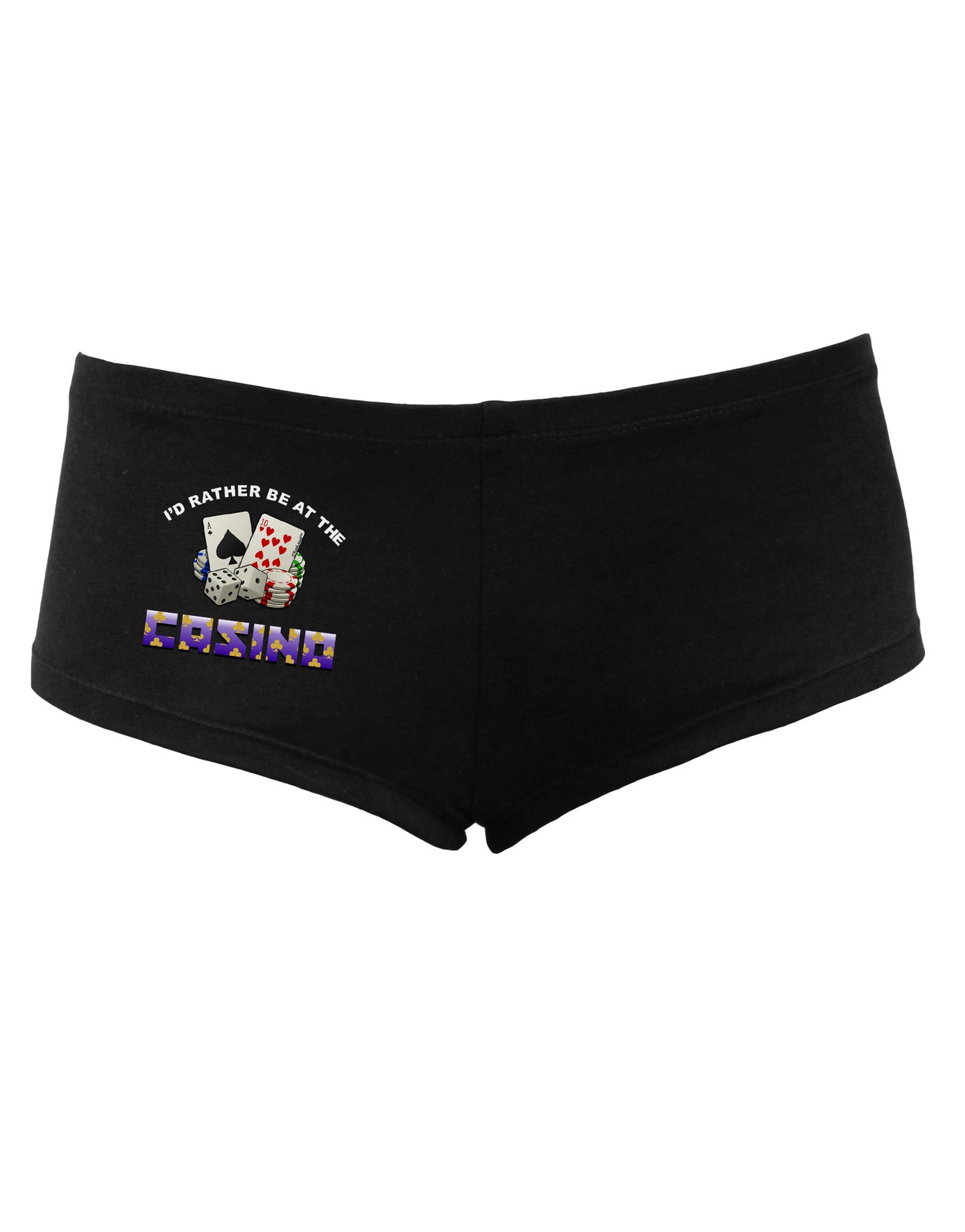 I'd Rather Be At The Casino Funny Women's Dark Boyshorts by TooLoud-Boyshorts-TooLoud-Black-Small-Davson Sales