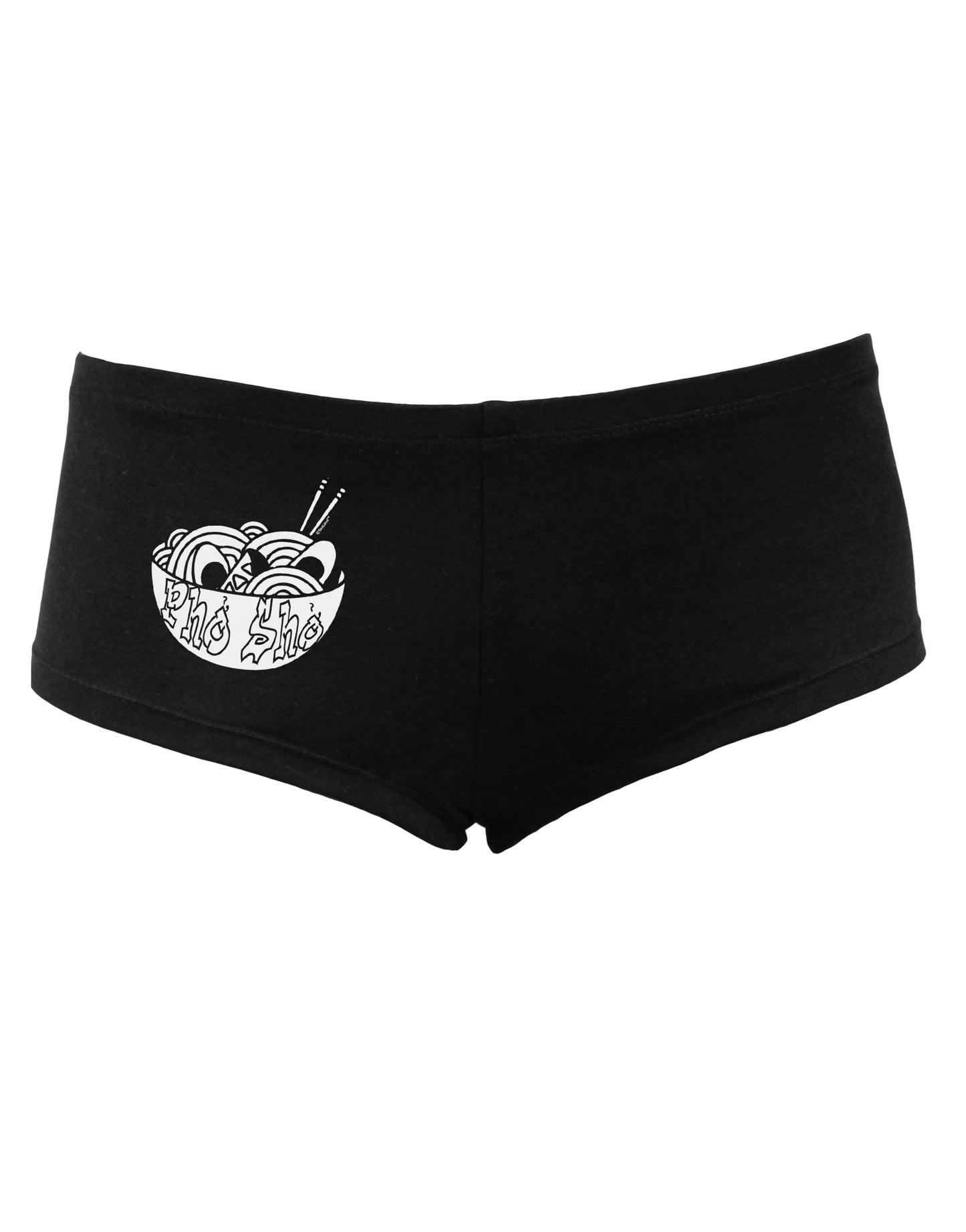 TooLoud Pho Sho Womens Boyshorts-Boyshorts-TooLoud-Black-Small-Davson Sales