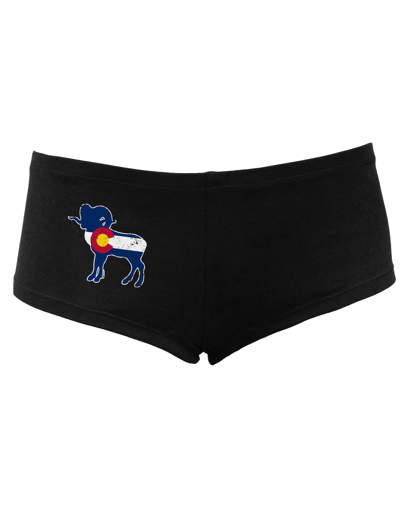 TooLoud Grunge Colorado Emblem Flag Womens Boyshorts-Boyshorts-TooLoud-Black-Small-Davson Sales
