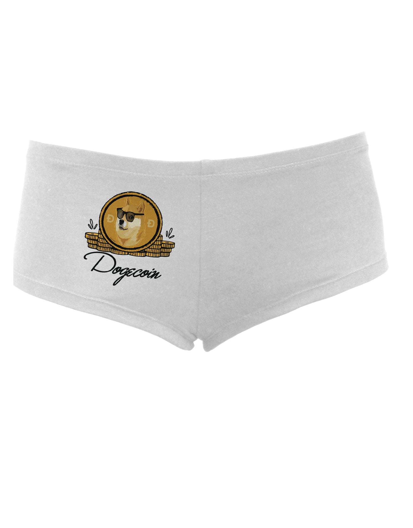 TooLoud Doge Coins Womens Boyshorts-Boyshorts-TooLoud-White-Small-Davson Sales