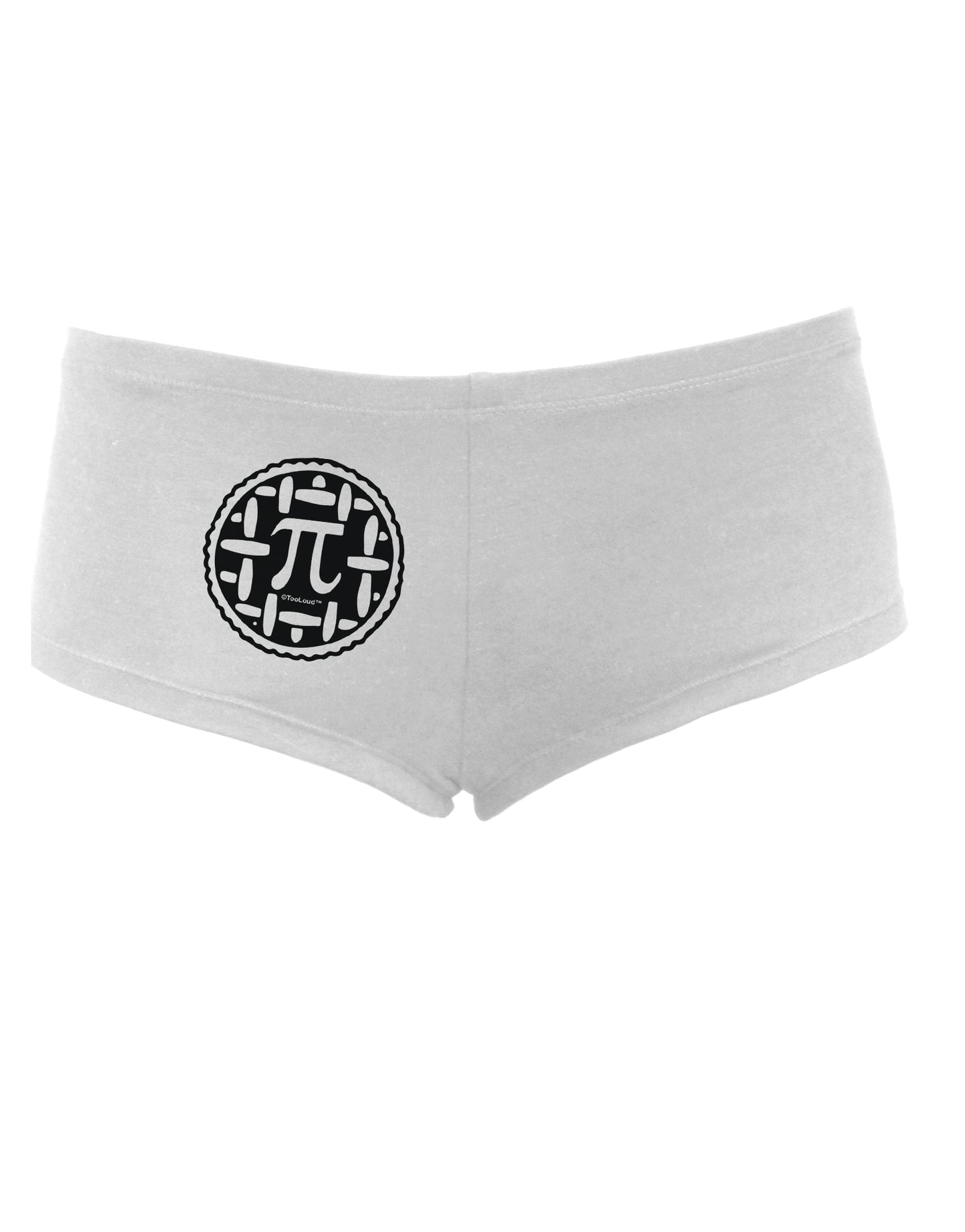 TooLoud Pi Pie Womens Boyshorts-Boyshorts-TooLoud-White-Small-Davson Sales