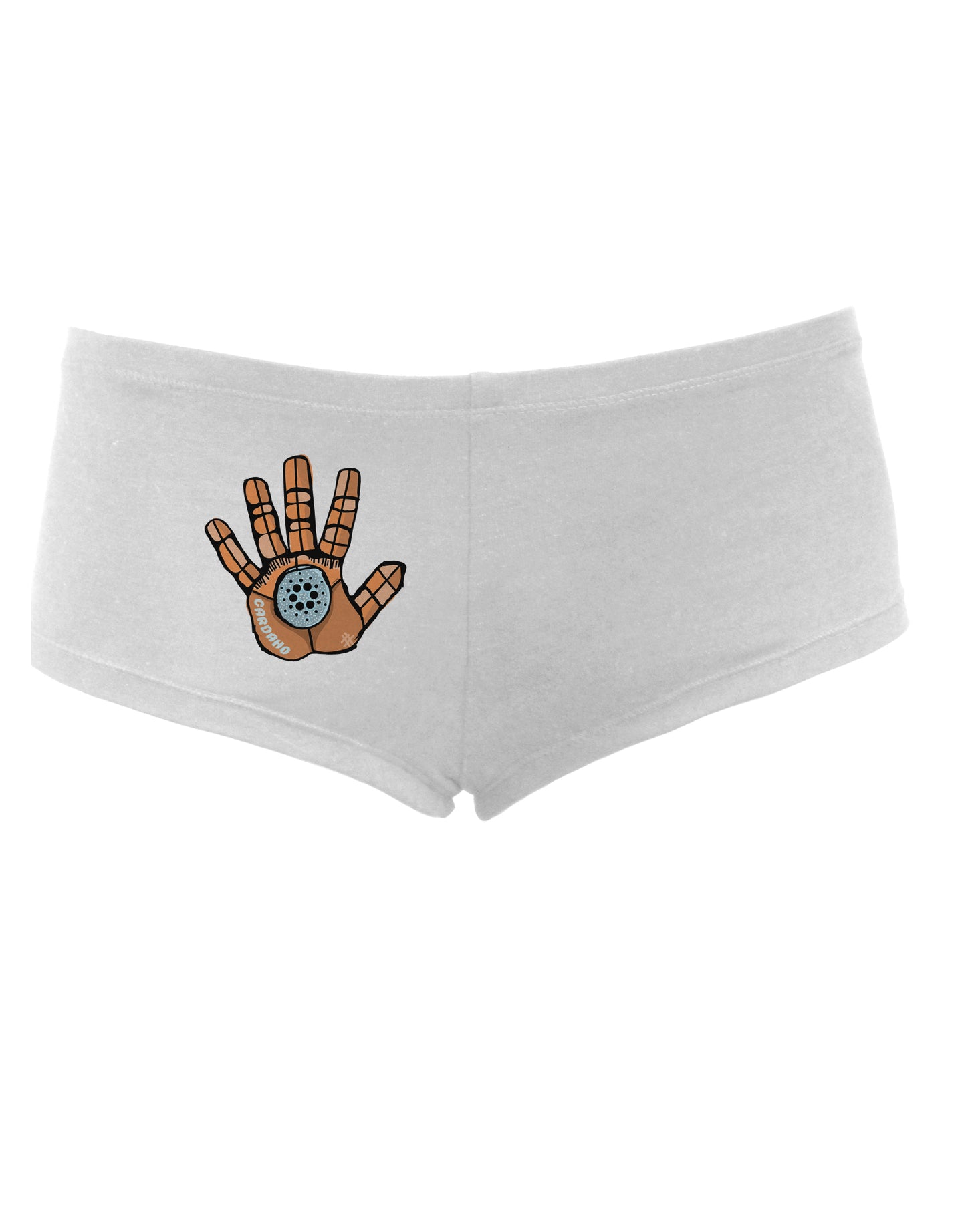 TooLoud Cardano Hero Hand Womens Boyshorts-Boyshorts-TooLoud-White-Small-Davson Sales