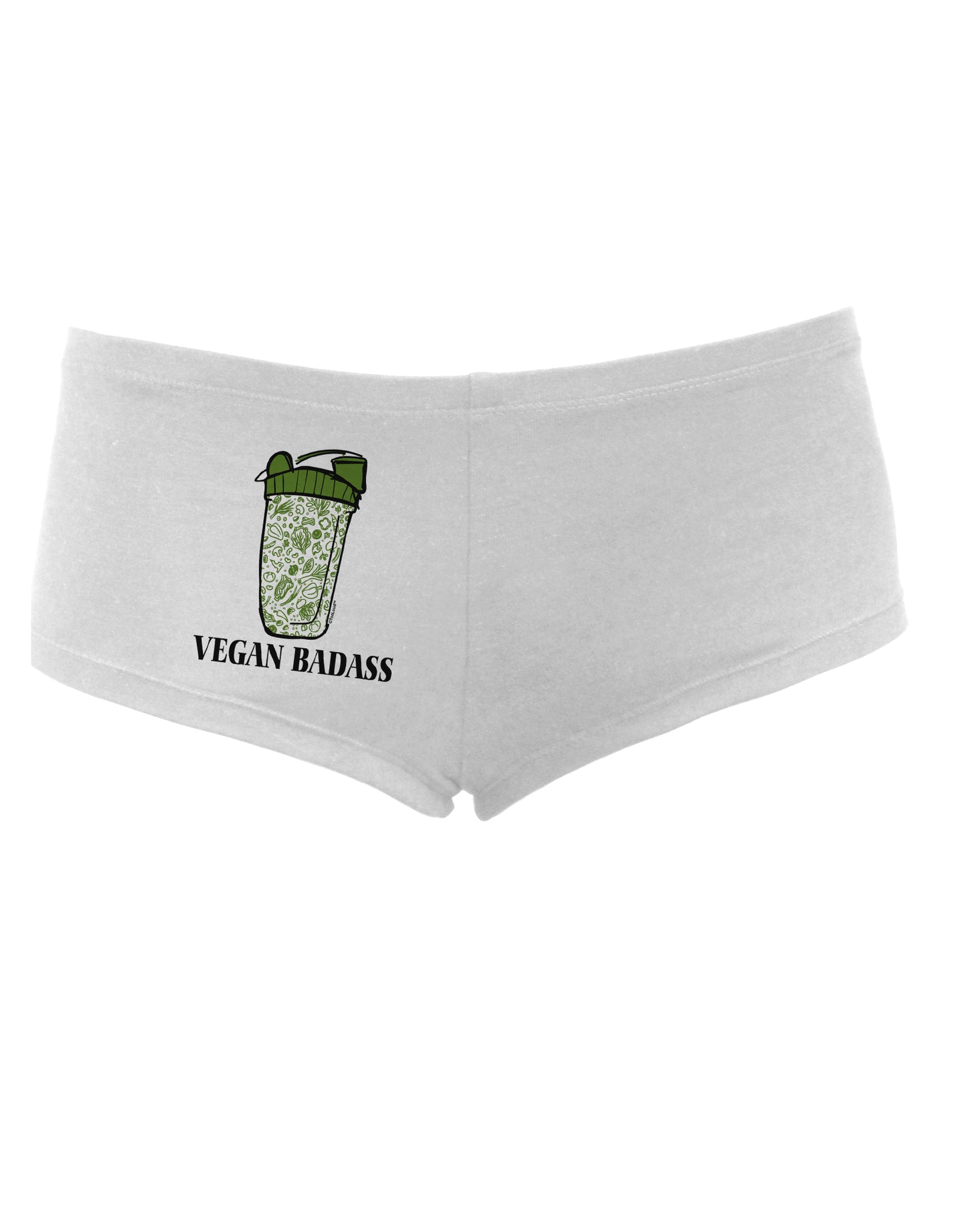 TooLoud Vegan Badass Blender Bottle Womens Boyshorts-Boyshorts-TooLoud-White-Small-Davson Sales