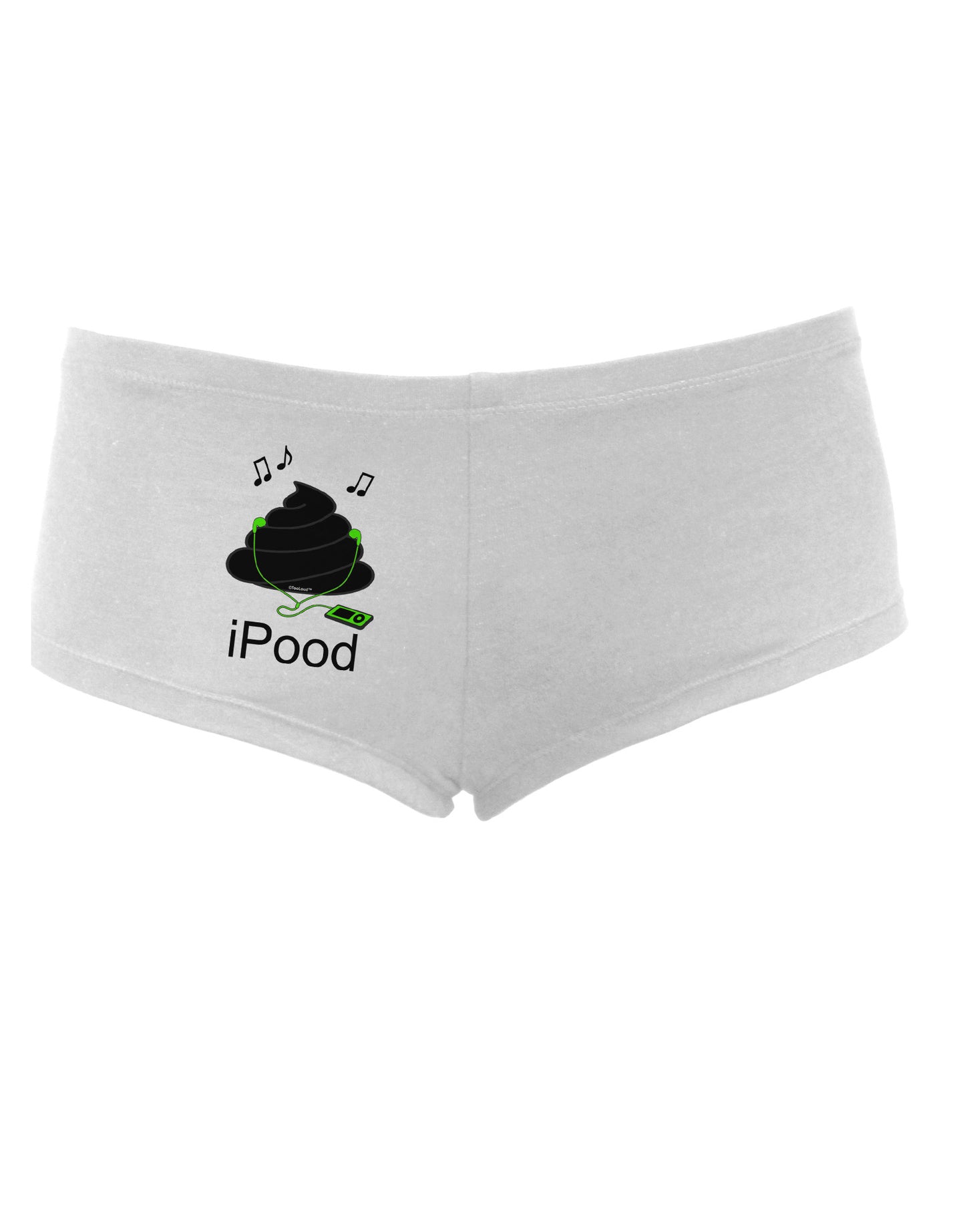 iPood Women's Boyshorts-Boyshorts-TooLoud-White-Small-Davson Sales