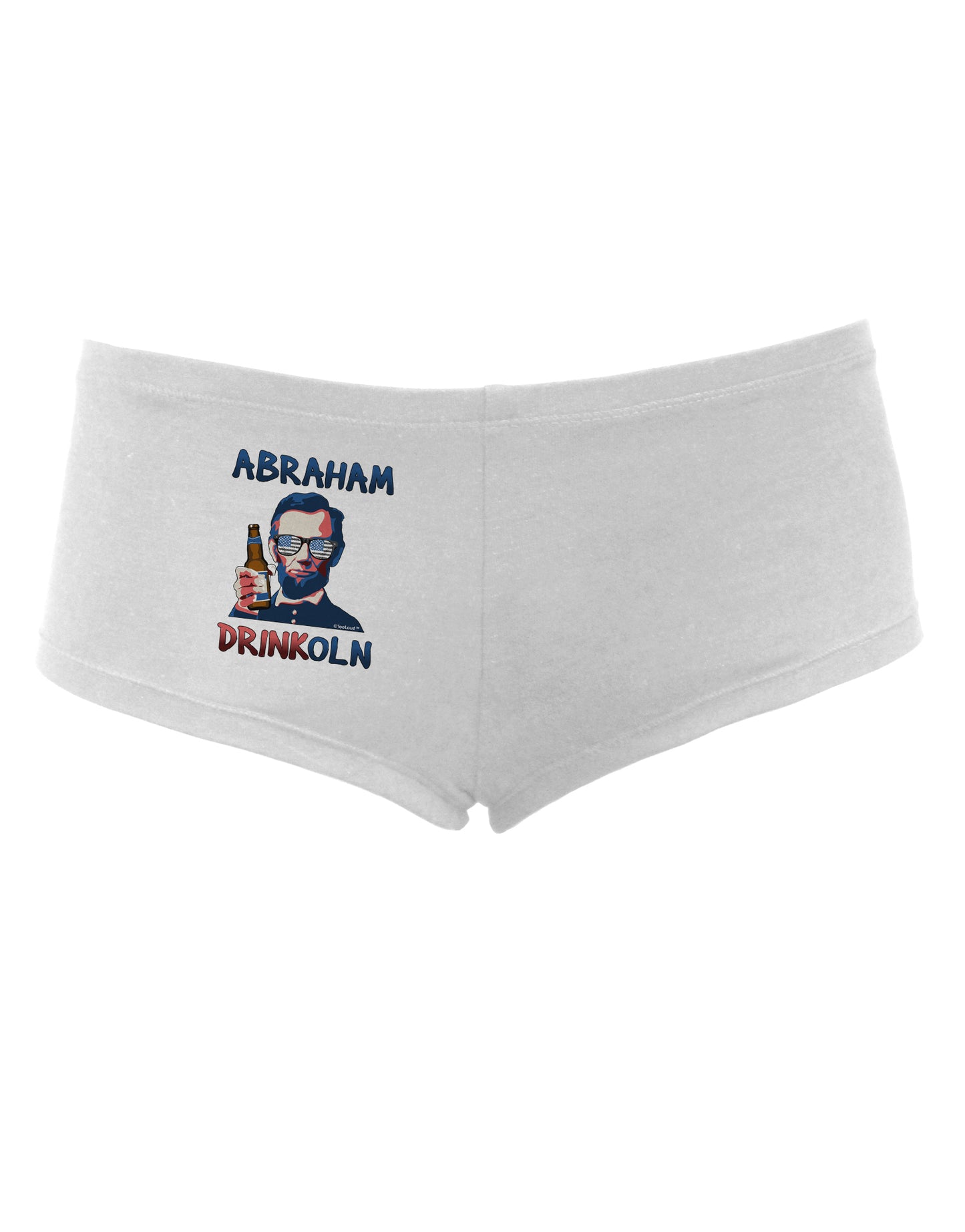 Abraham Drinkoln with Text Women's Boyshorts-Boyshorts-TooLoud-White-Small-Davson Sales