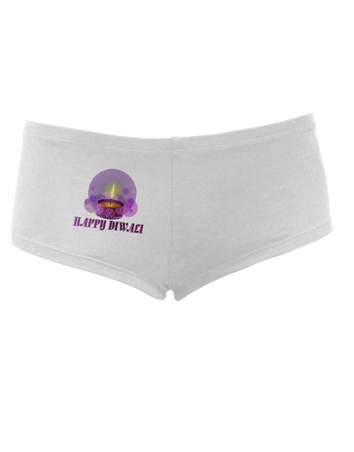 Happy Diwali Purple Candle Women's Boyshorts by TooLoud-Boyshorts-TooLoud-White-Small-Davson Sales