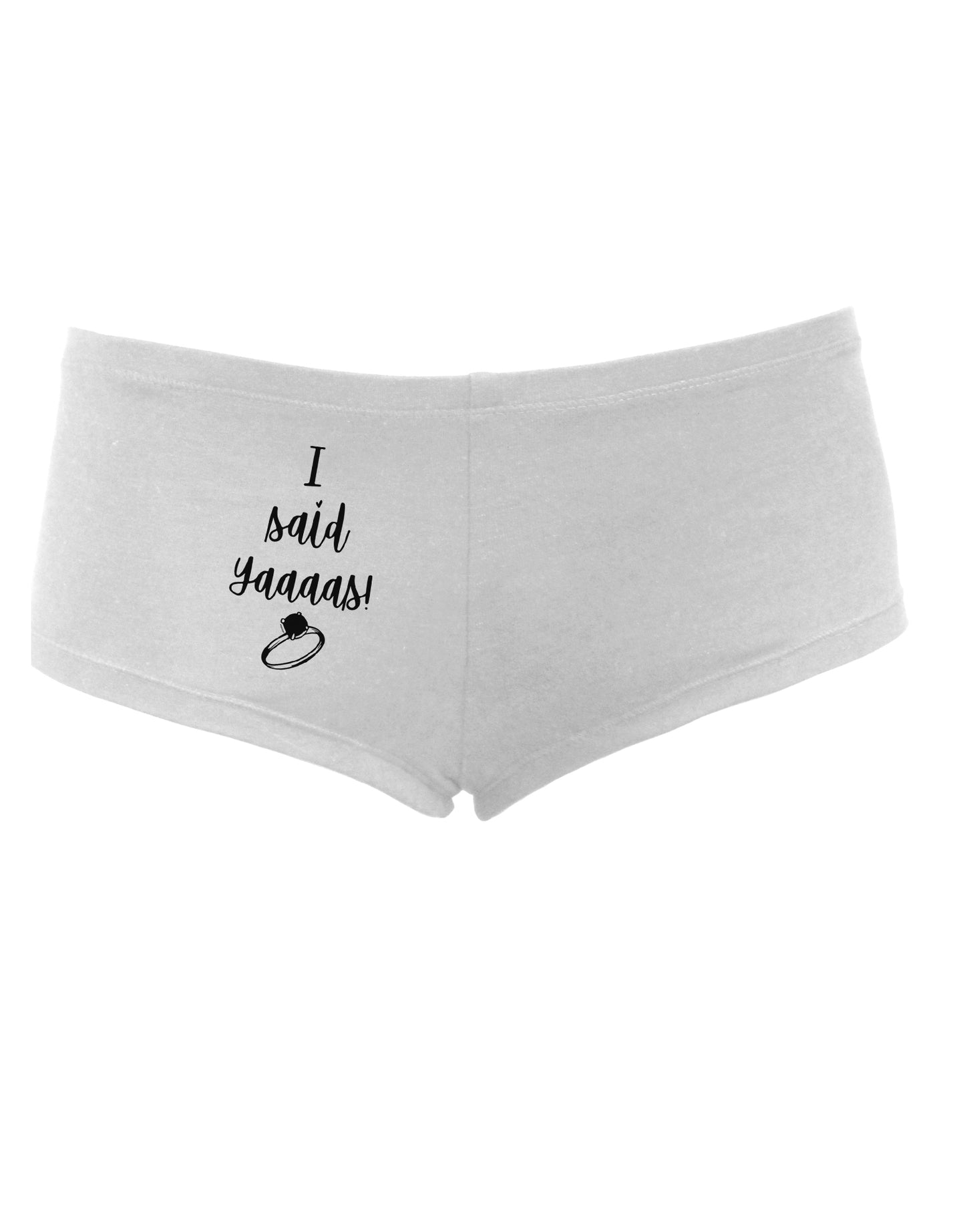 TooLoud I said Yaaas! Womens Boyshorts-Boyshorts-TooLoud-White-Small-Davson Sales