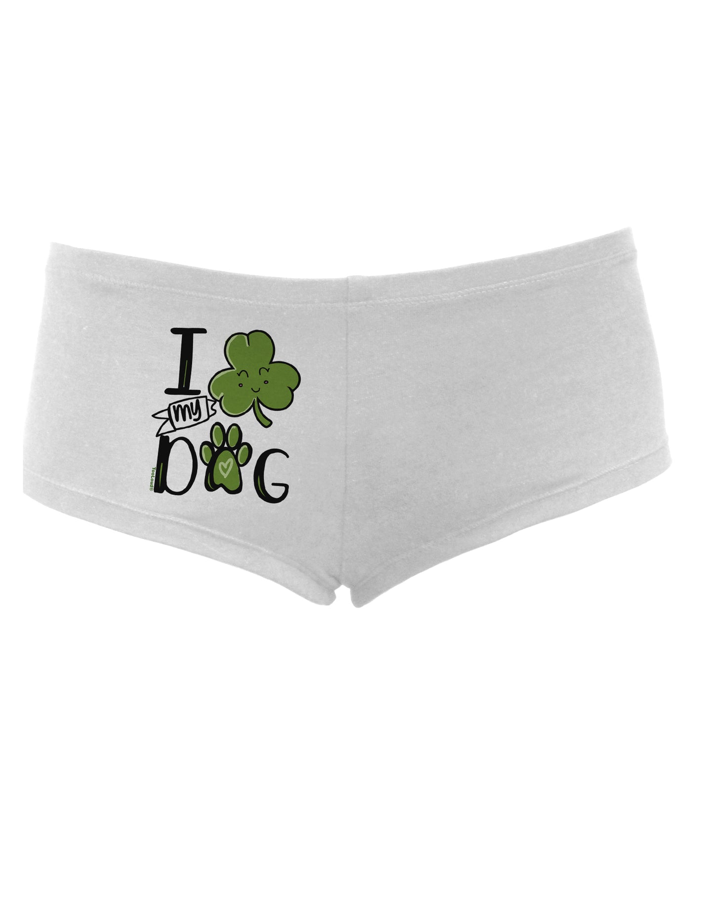 TooLoud I Shamrock my Dog Womens Boyshorts-Boyshorts-TooLoud-White-Small-Davson Sales