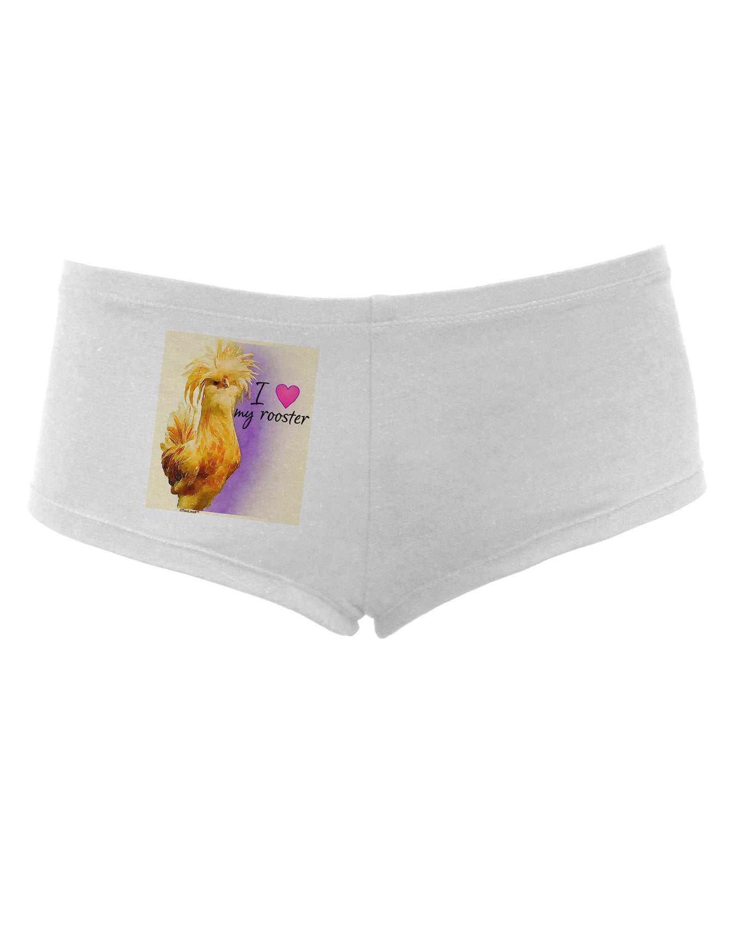 I Heart My Rooster Women's Boyshorts-Boyshorts-TooLoud-White-Small-Davson Sales