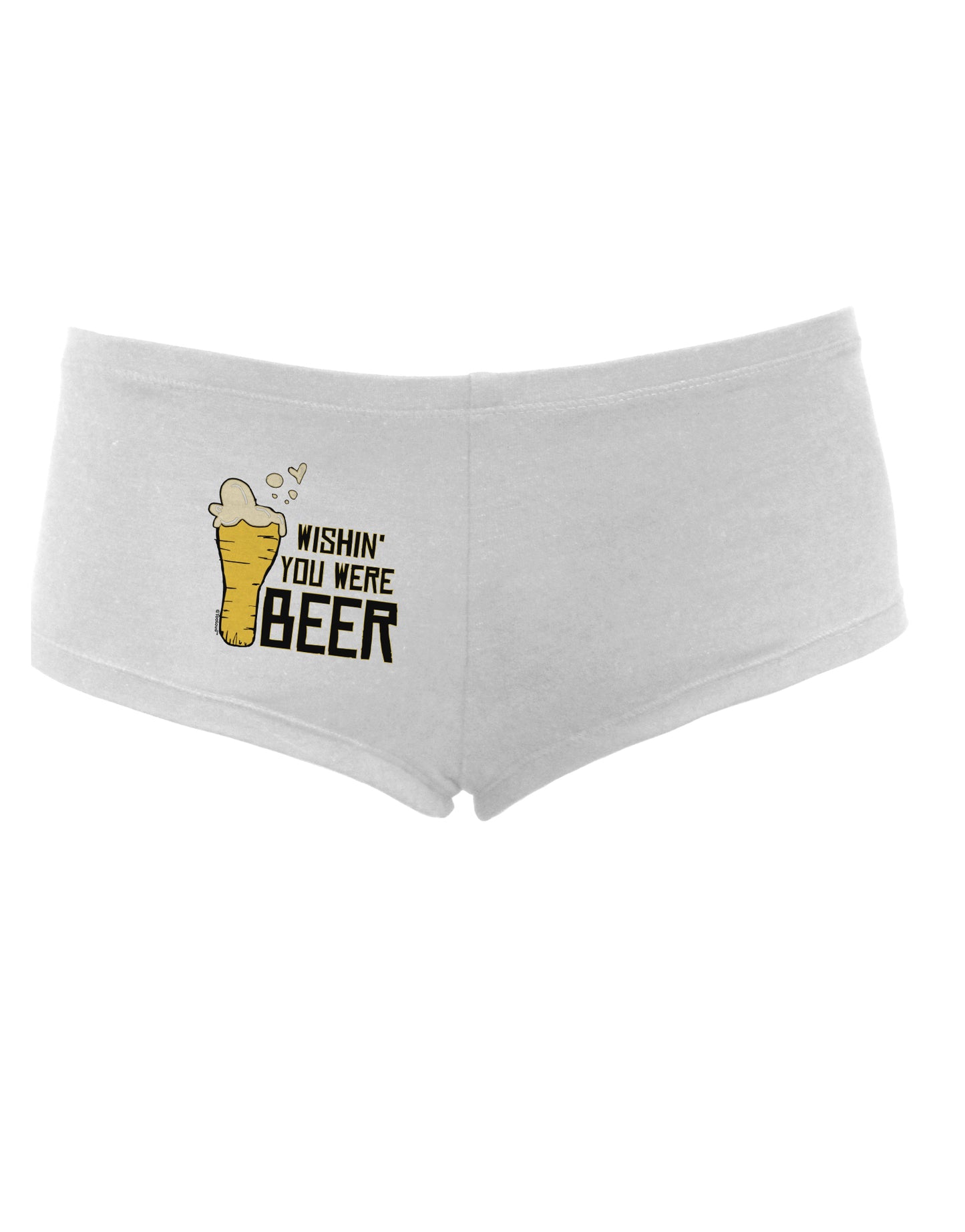 TooLoud Wishin you were Beer Womens Boyshorts-Boyshorts-TooLoud-White-Small-Davson Sales