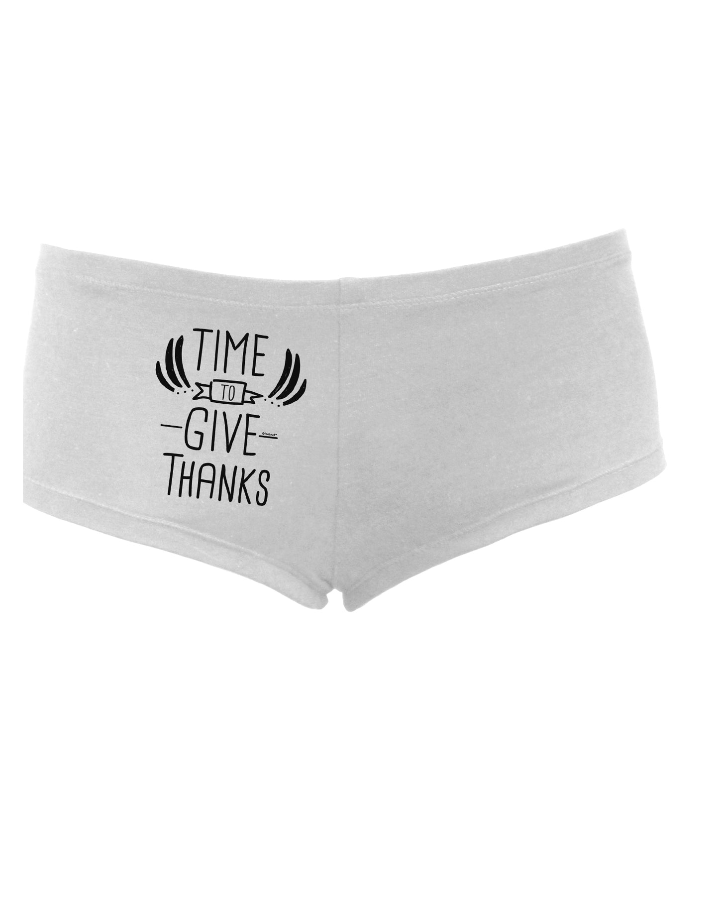 TooLoud Time to Give Thanks Womens Boyshorts-Boyshorts-TooLoud-White-Small-Davson Sales