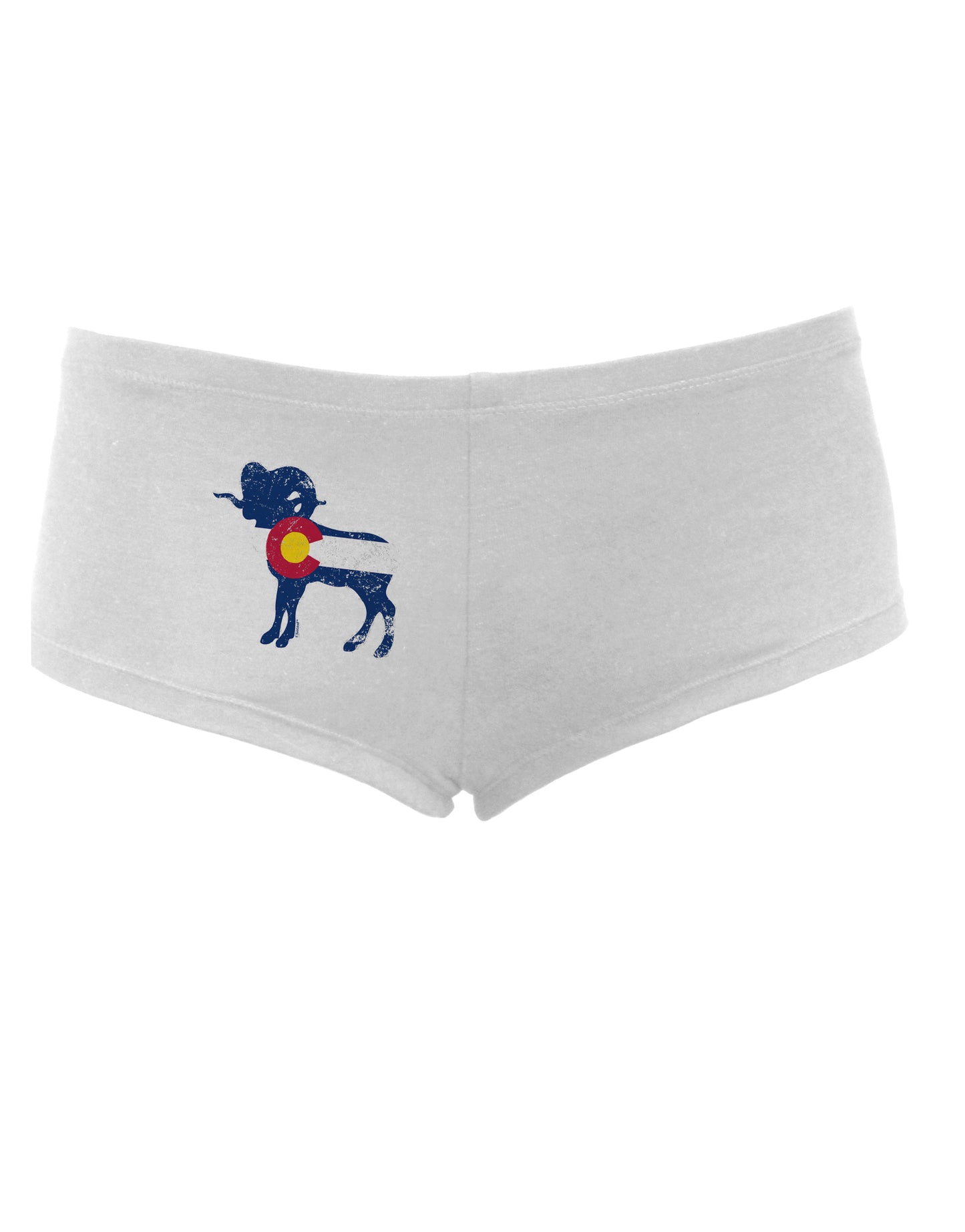 TooLoud Grunge Colorado Emblem Flag Womens Boyshorts-Boyshorts-TooLoud-White-Small-Davson Sales
