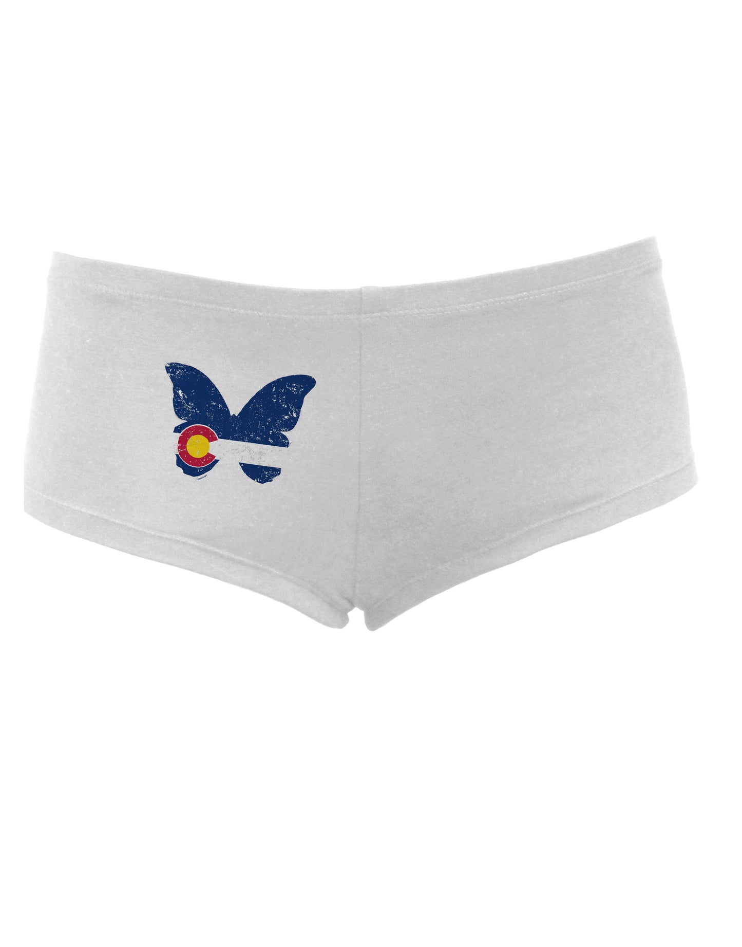 TooLoud Grunge Colorado Butterfly Flag Womens Boyshorts-Boyshorts-TooLoud-White-Small-Davson Sales