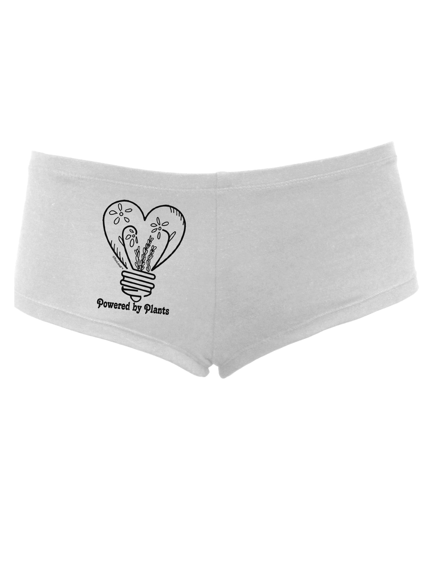 TooLoud Powered by Plants Womens Boyshorts-Boyshorts-TooLoud-White-Small-Davson Sales