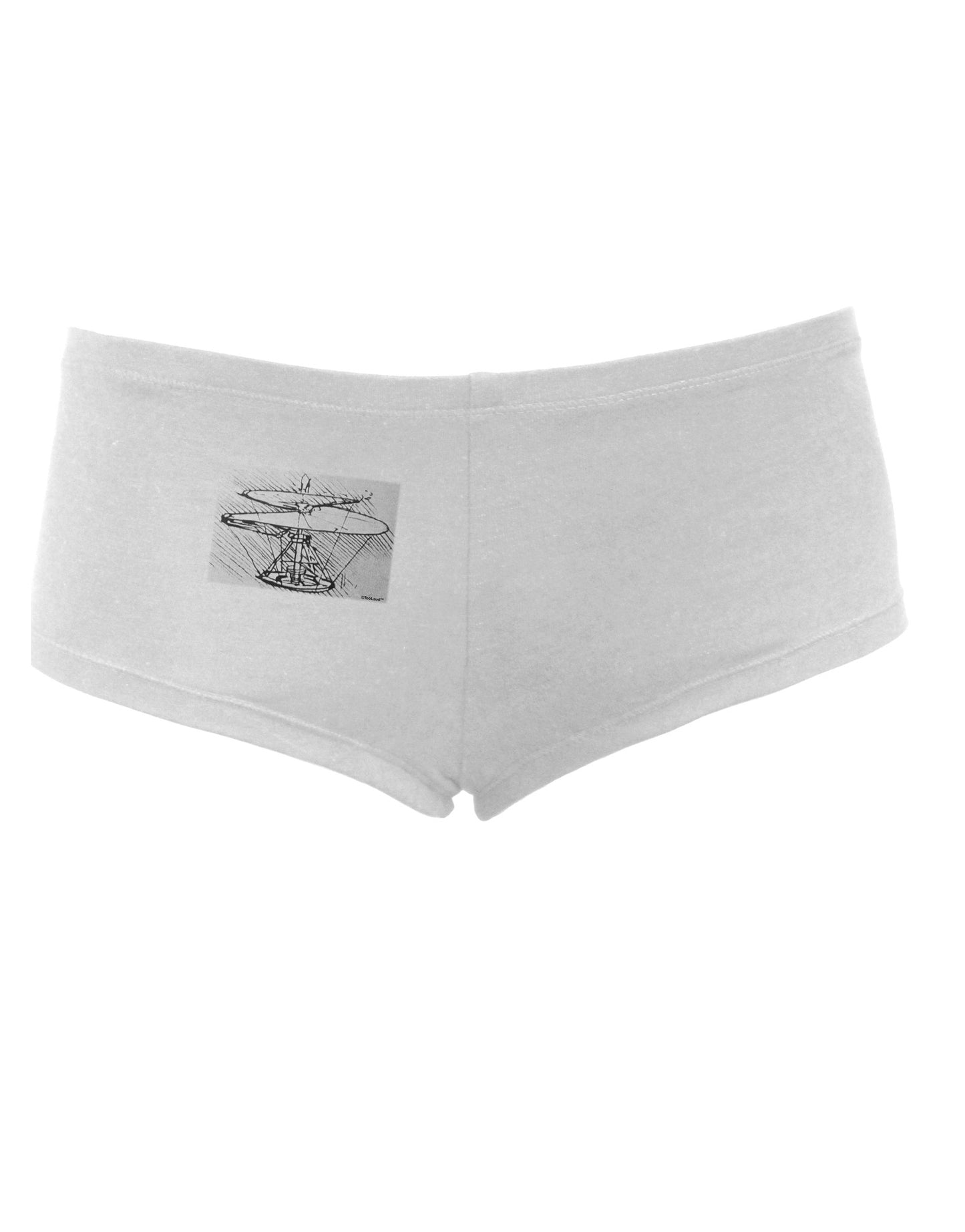 Helicopter Sketch Women's Boyshorts-Boyshorts-TooLoud-White-Small-Davson Sales
