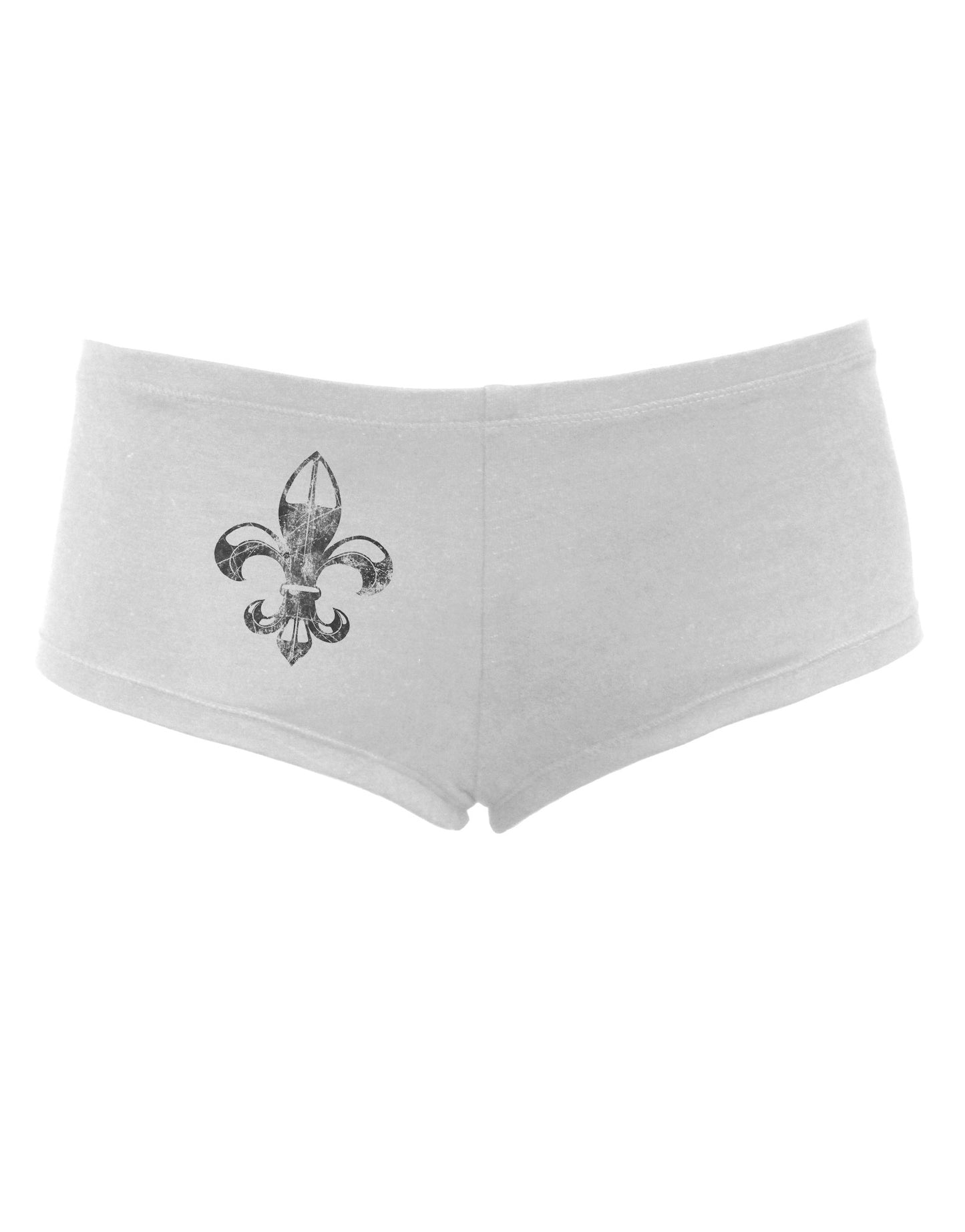 Distressed Fleur de Lis Women's Boyshorts-Boyshorts-TooLoud-White-Small-Davson Sales